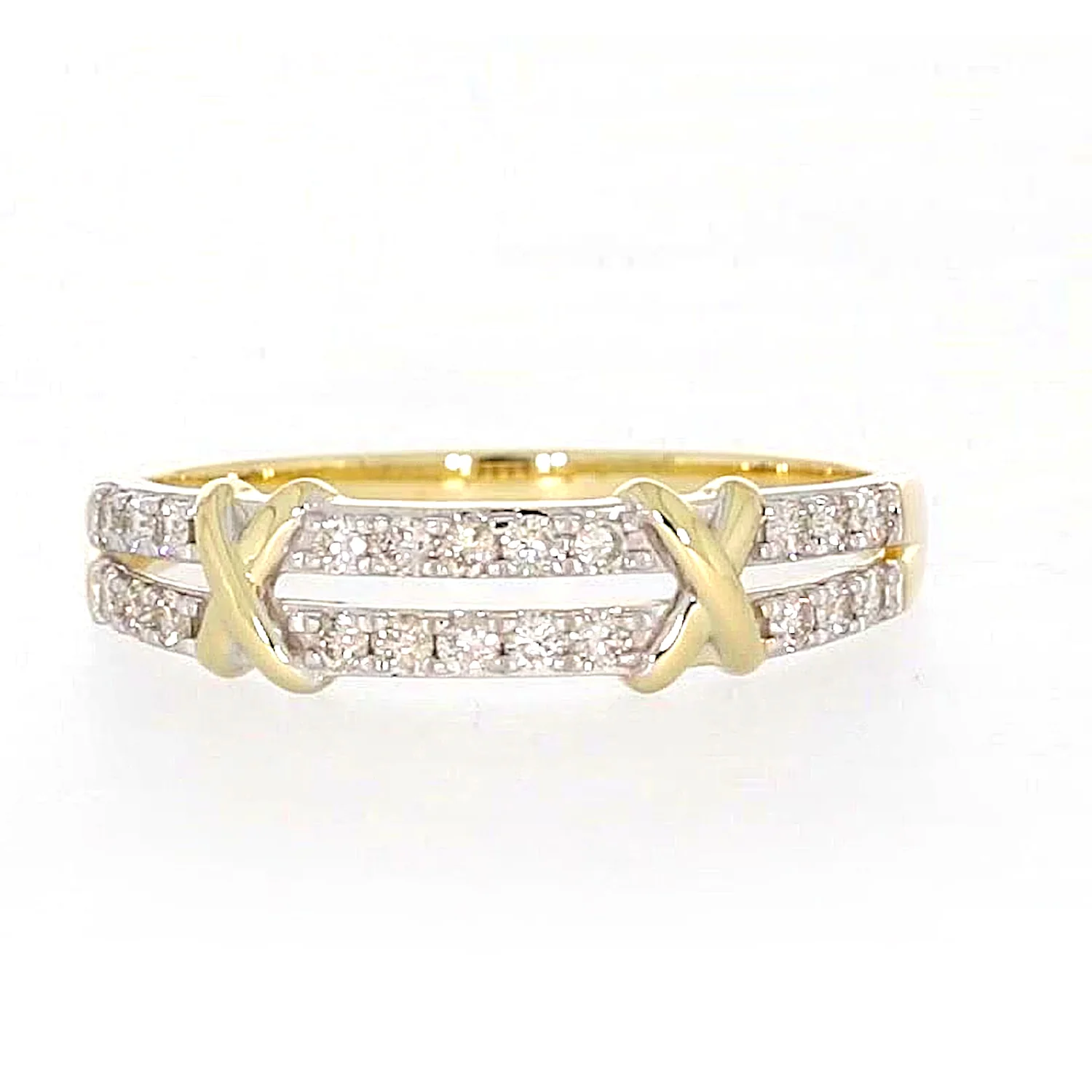 9ct Yellow Gold Round Brilliant Cut with 1/4 CARAT tw of Diamonds Ring - Image 2