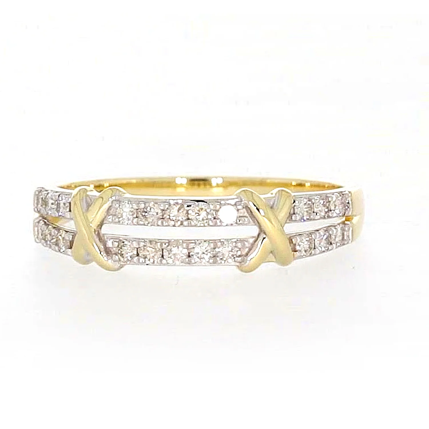 9ct Yellow Gold Round Brilliant Cut with 1/4 CARAT tw of Diamonds Ring - Image 3