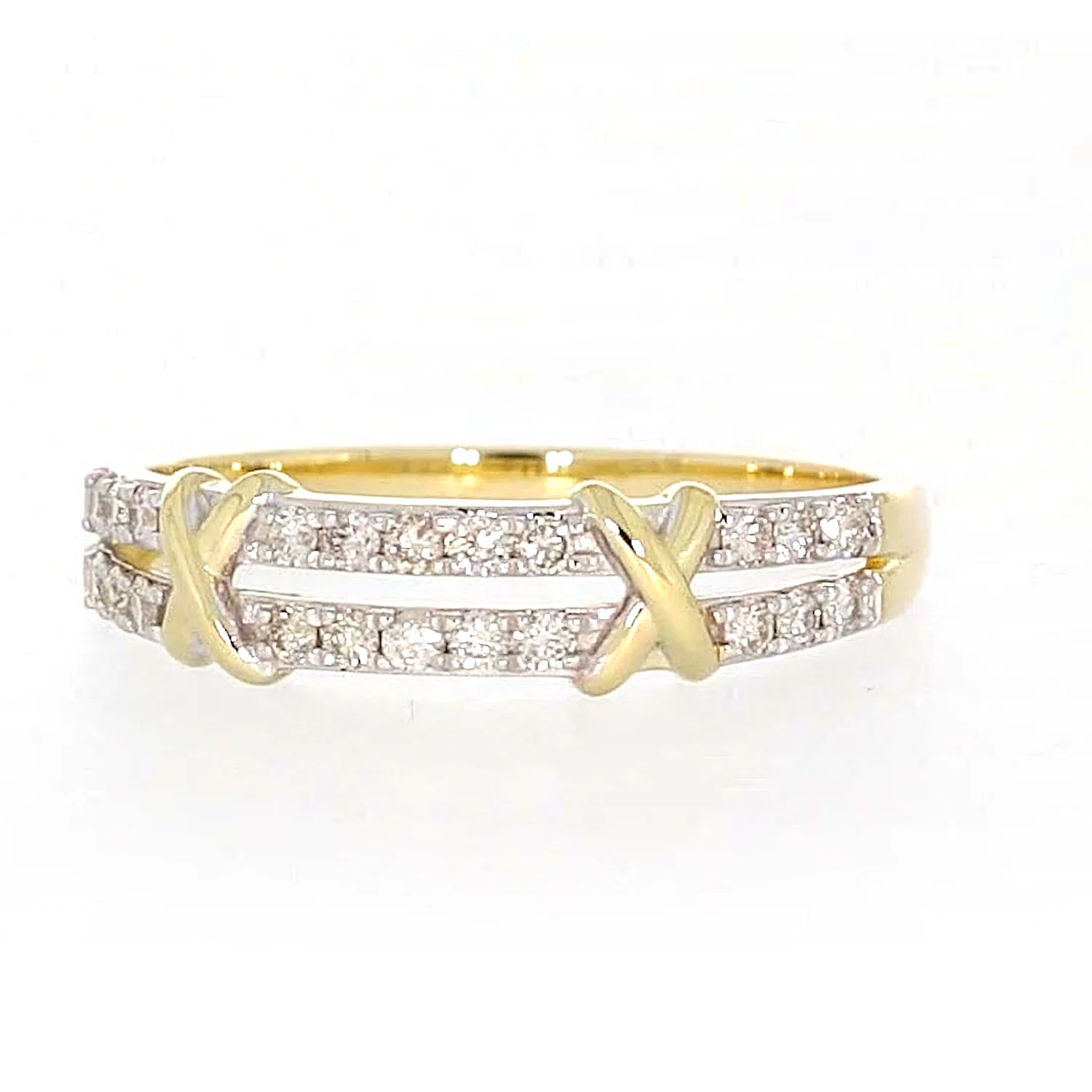 9ct Yellow Gold Round Brilliant Cut with 1/4 CARAT tw of Diamonds Ring - Image 4