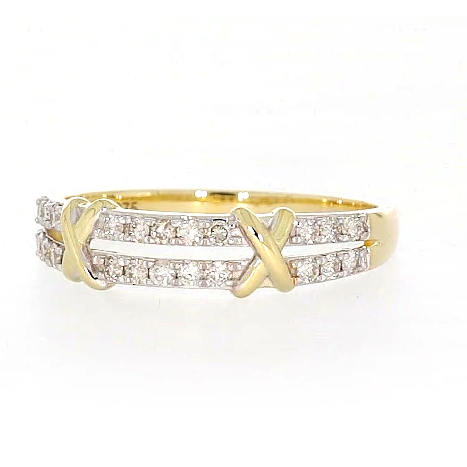 9ct Yellow Gold Round Brilliant Cut with 1/4 CARAT tw of Diamonds Ring - Image 5