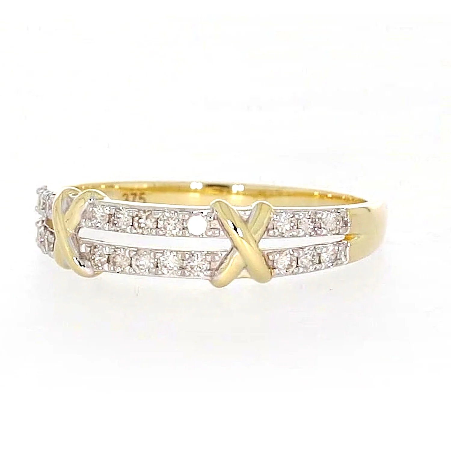 9ct Yellow Gold Round Brilliant Cut with 1/4 CARAT tw of Diamonds Ring - Image 6