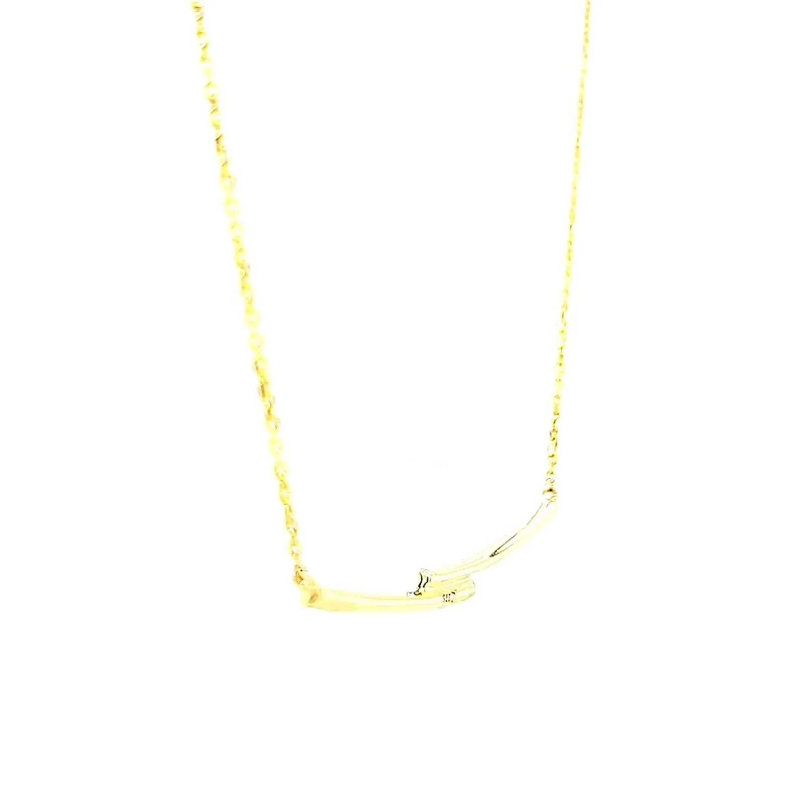 9ct Yellow Gold Round Brilliant Cut with 0.08 CARAT tw of Diamond Necklace - Image 26