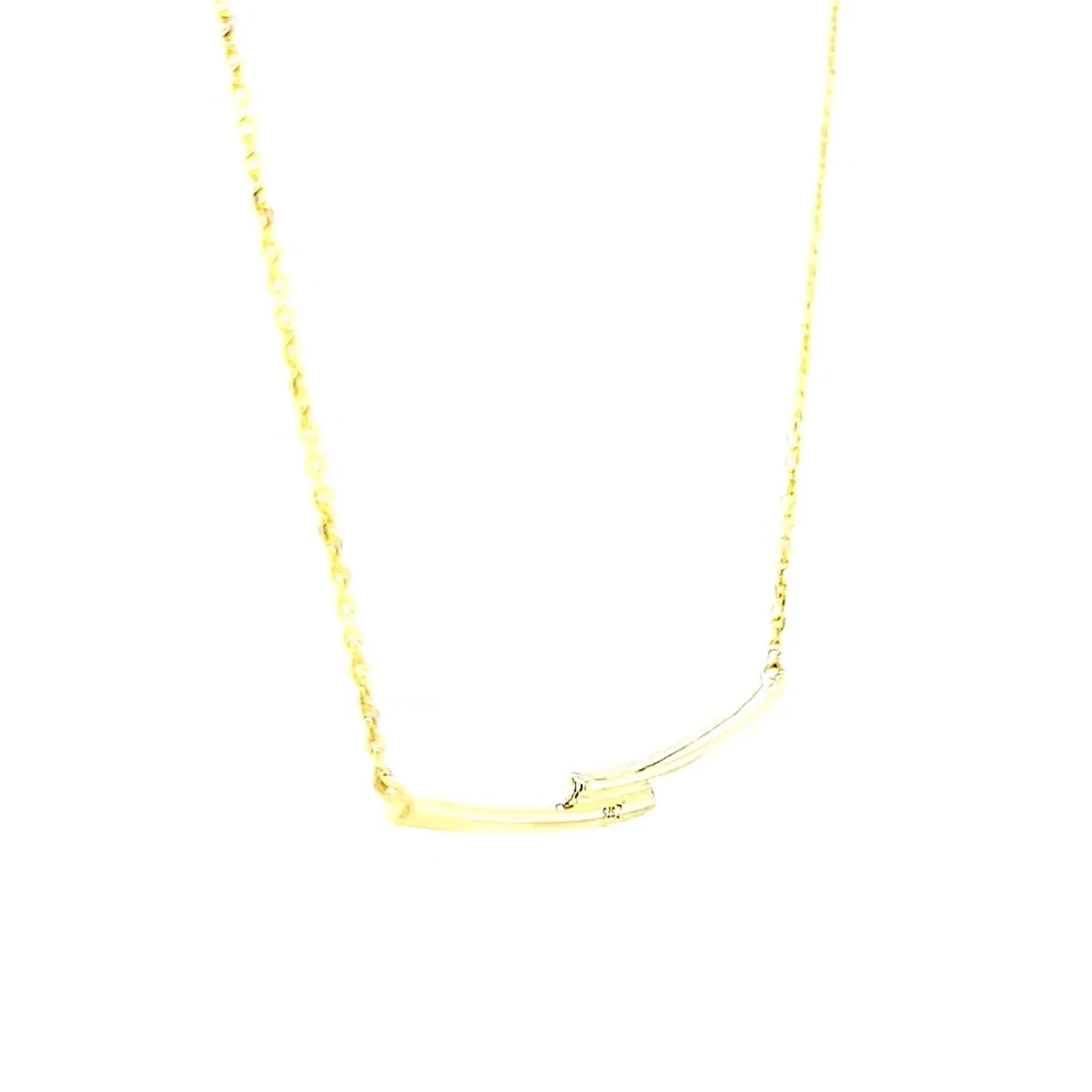9ct Yellow Gold Round Brilliant Cut with 0.08 CARAT tw of Diamond Necklace - Image 27