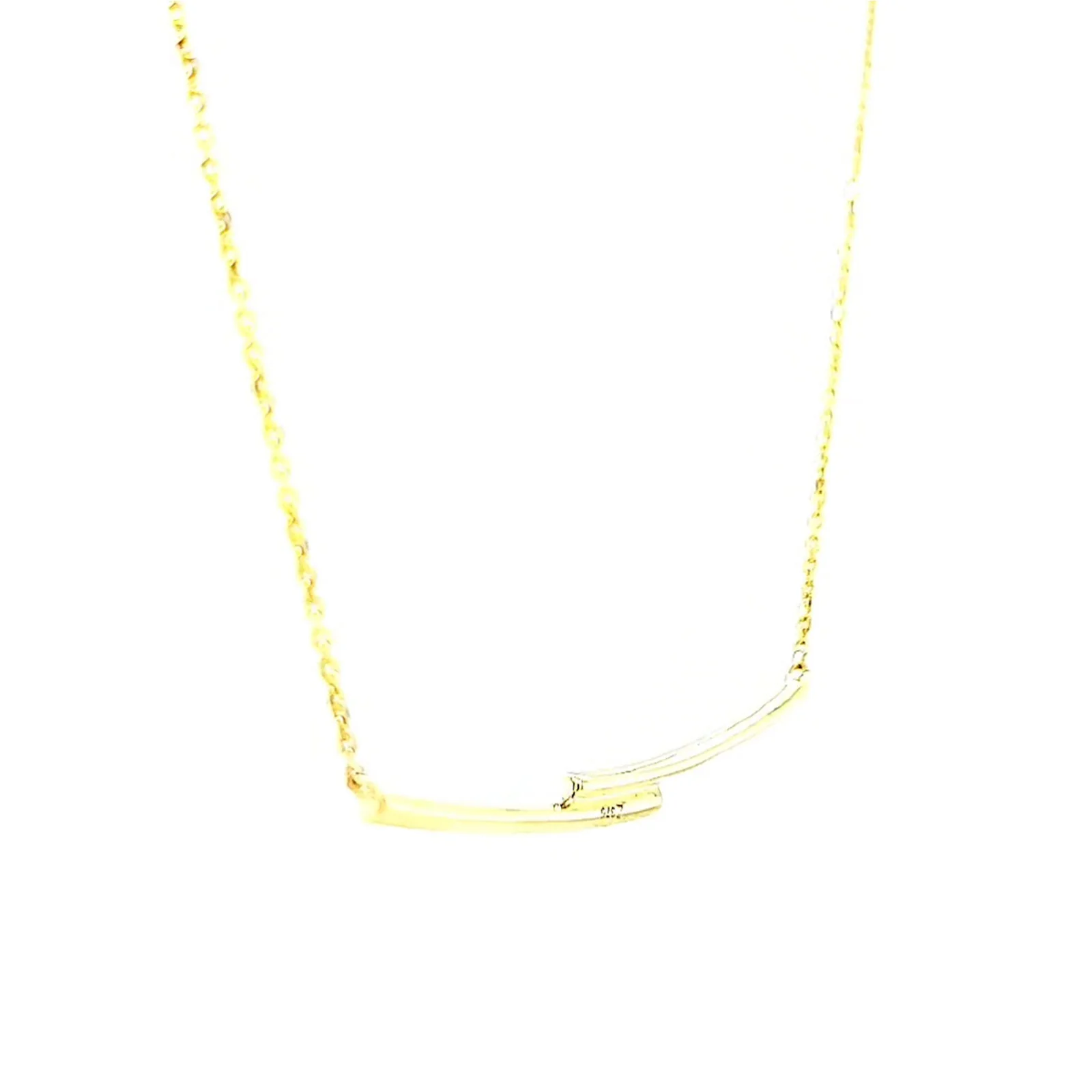 9ct Yellow Gold Round Brilliant Cut with 0.08 CARAT tw of Diamond Necklace - Image 28