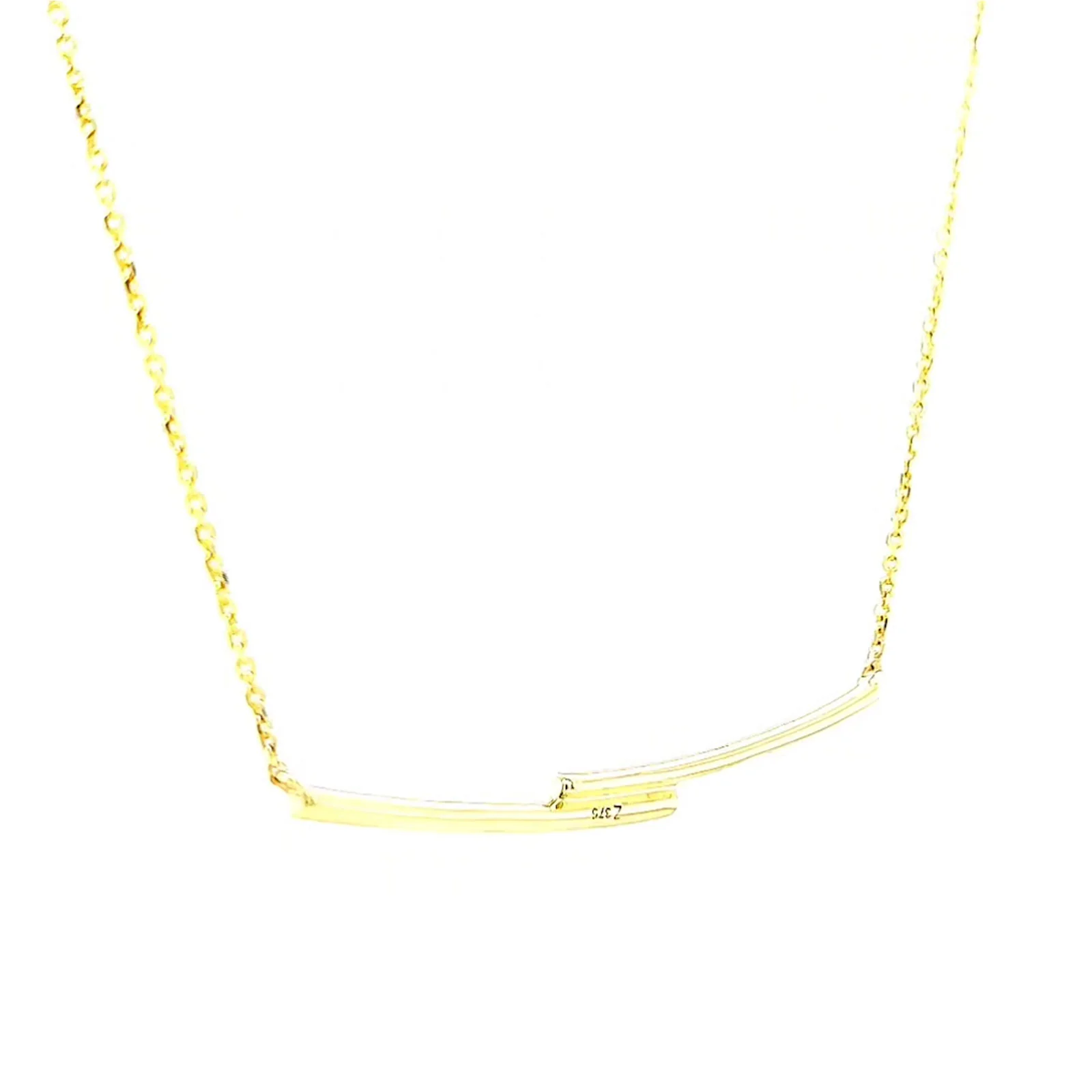 9ct Yellow Gold Round Brilliant Cut with 0.08 CARAT tw of Diamond Necklace - Image 31