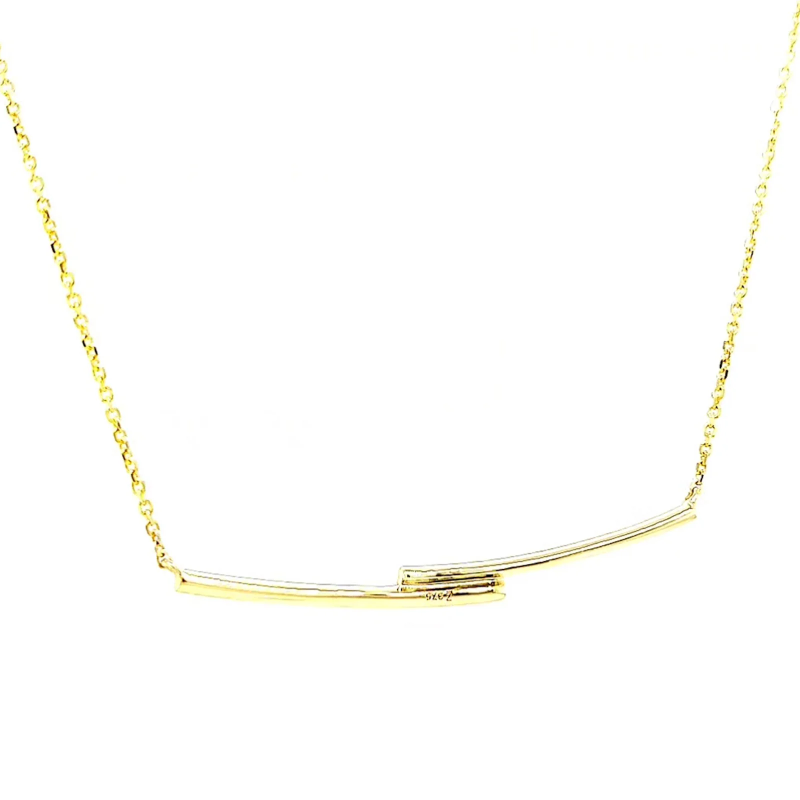 9ct Yellow Gold Round Brilliant Cut with 0.08 CARAT tw of Diamond Necklace - Image 35