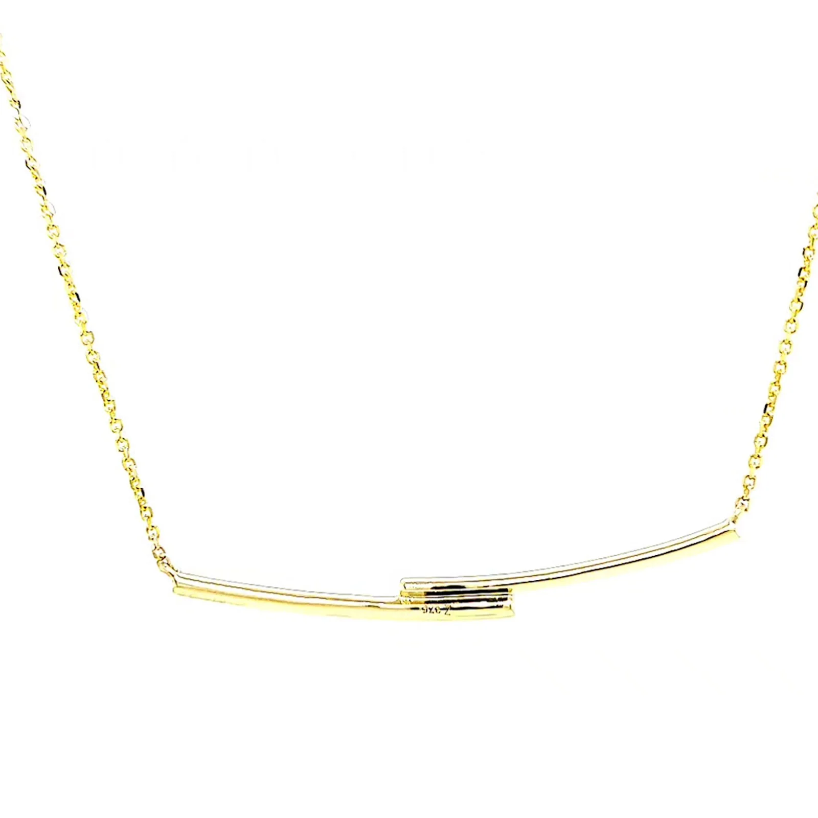 9ct Yellow Gold Round Brilliant Cut with 0.08 CARAT tw of Diamond Necklace - Image 40