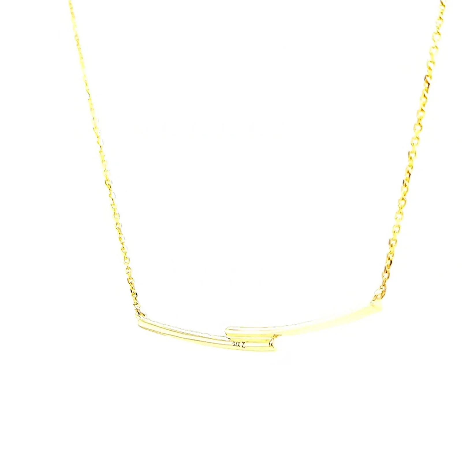 9ct Yellow Gold Round Brilliant Cut with 0.08 CARAT tw of Diamond Necklace - Image 48
