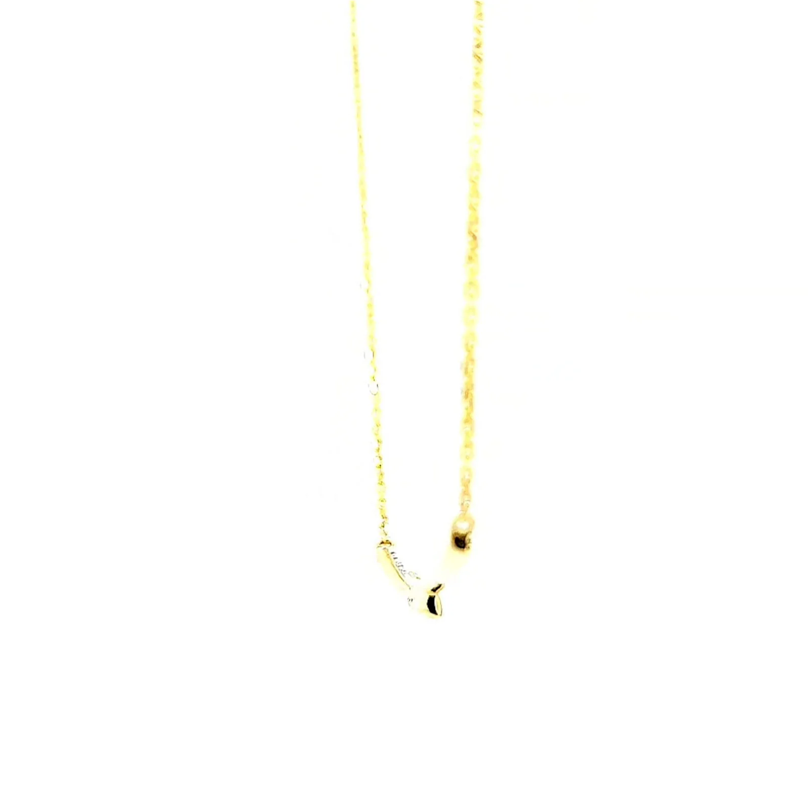 9ct Yellow Gold Round Brilliant Cut with 0.08 CARAT tw of Diamond Necklace - Image 56