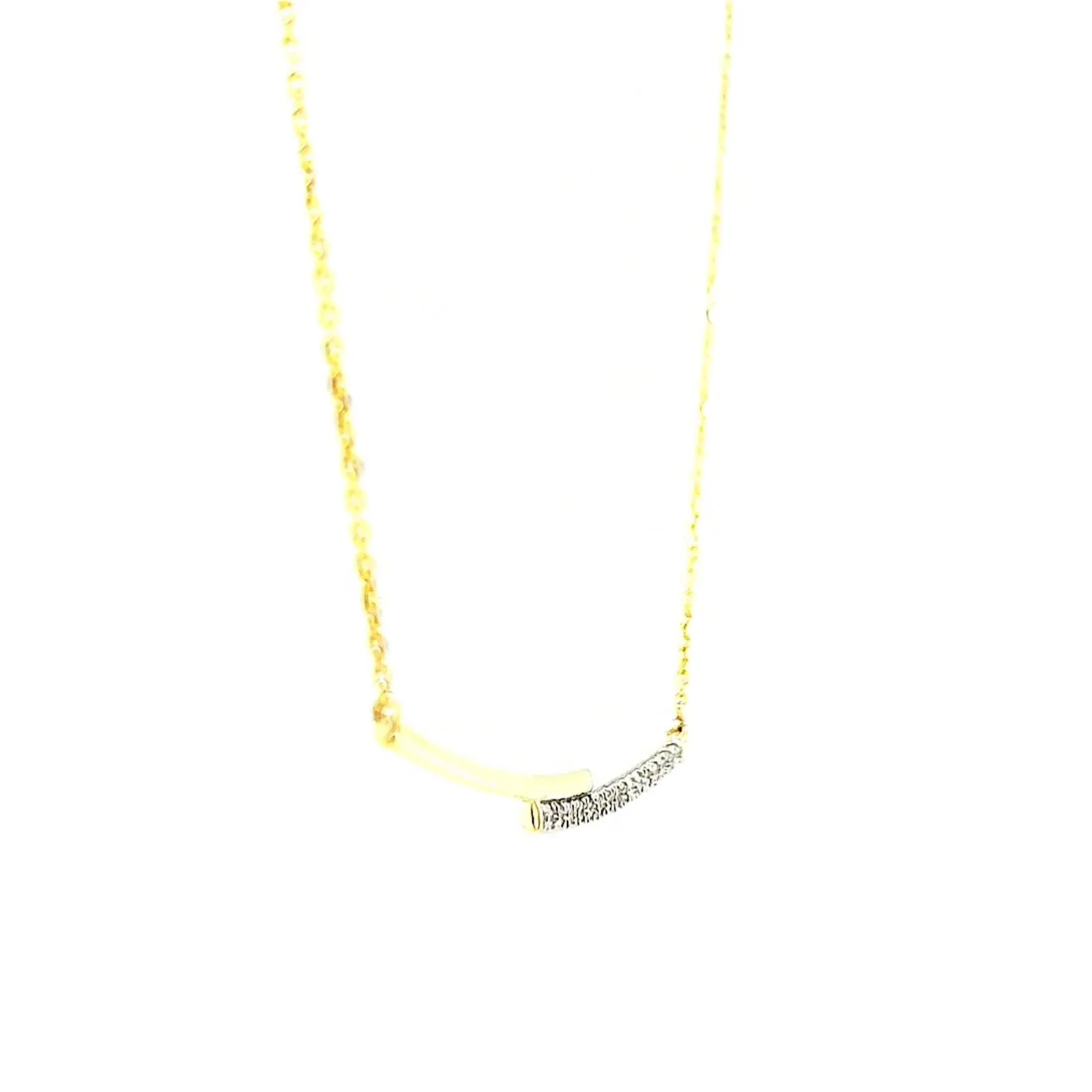 9ct Yellow Gold Round Brilliant Cut with 0.08 CARAT tw of Diamond Necklace - Image 62