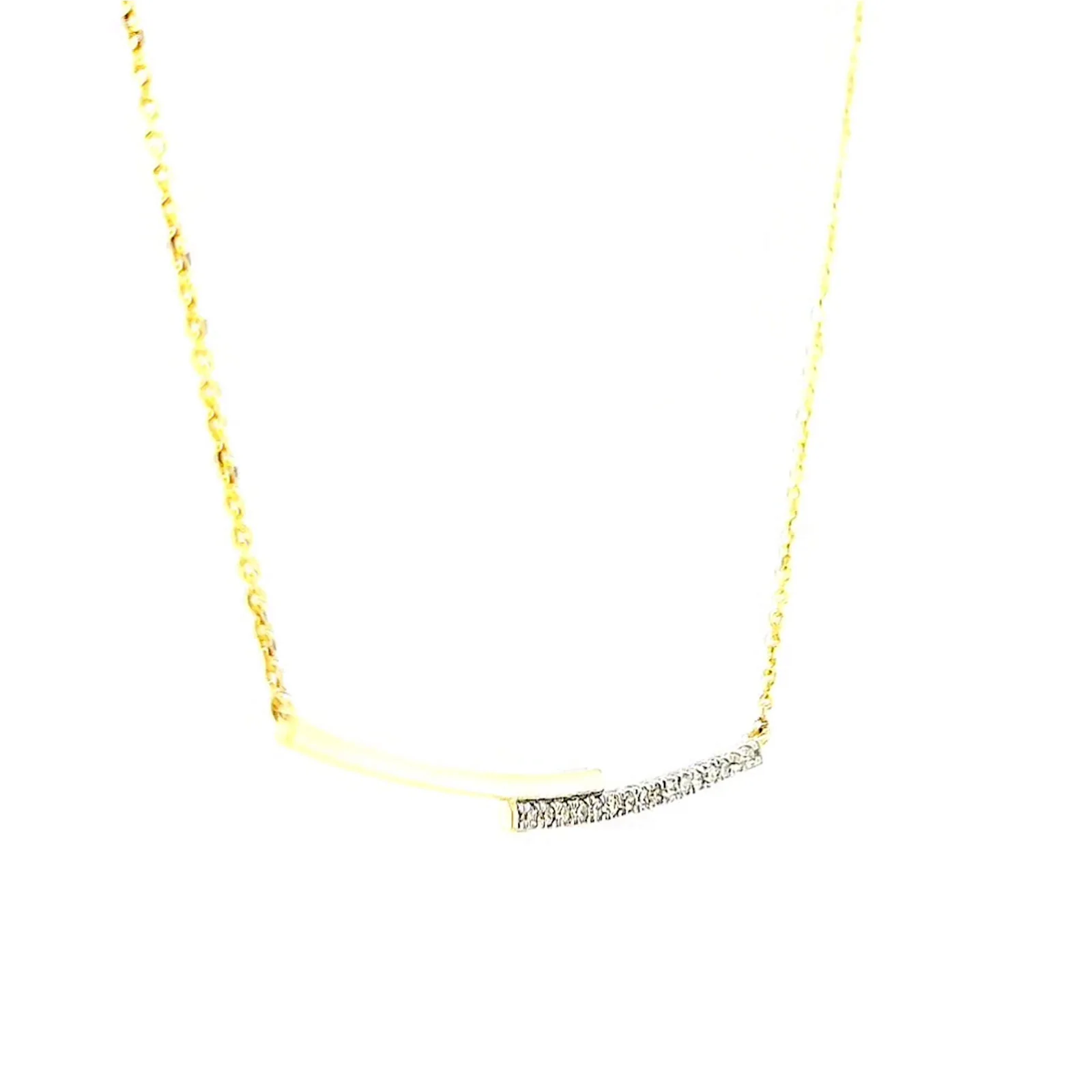 9ct Yellow Gold Round Brilliant Cut with 0.08 CARAT tw of Diamond Necklace - Image 65