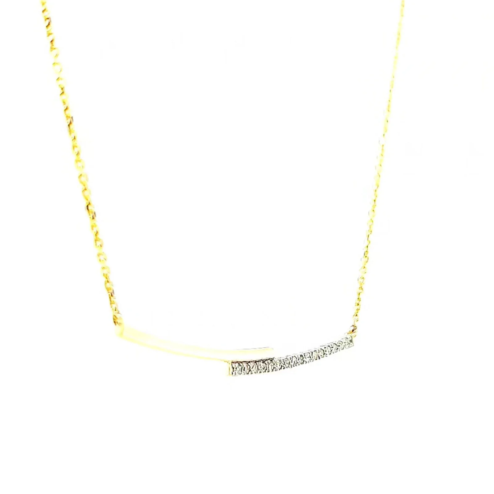 9ct Yellow Gold Round Brilliant Cut with 0.08 CARAT tw of Diamond Necklace - Image 66
