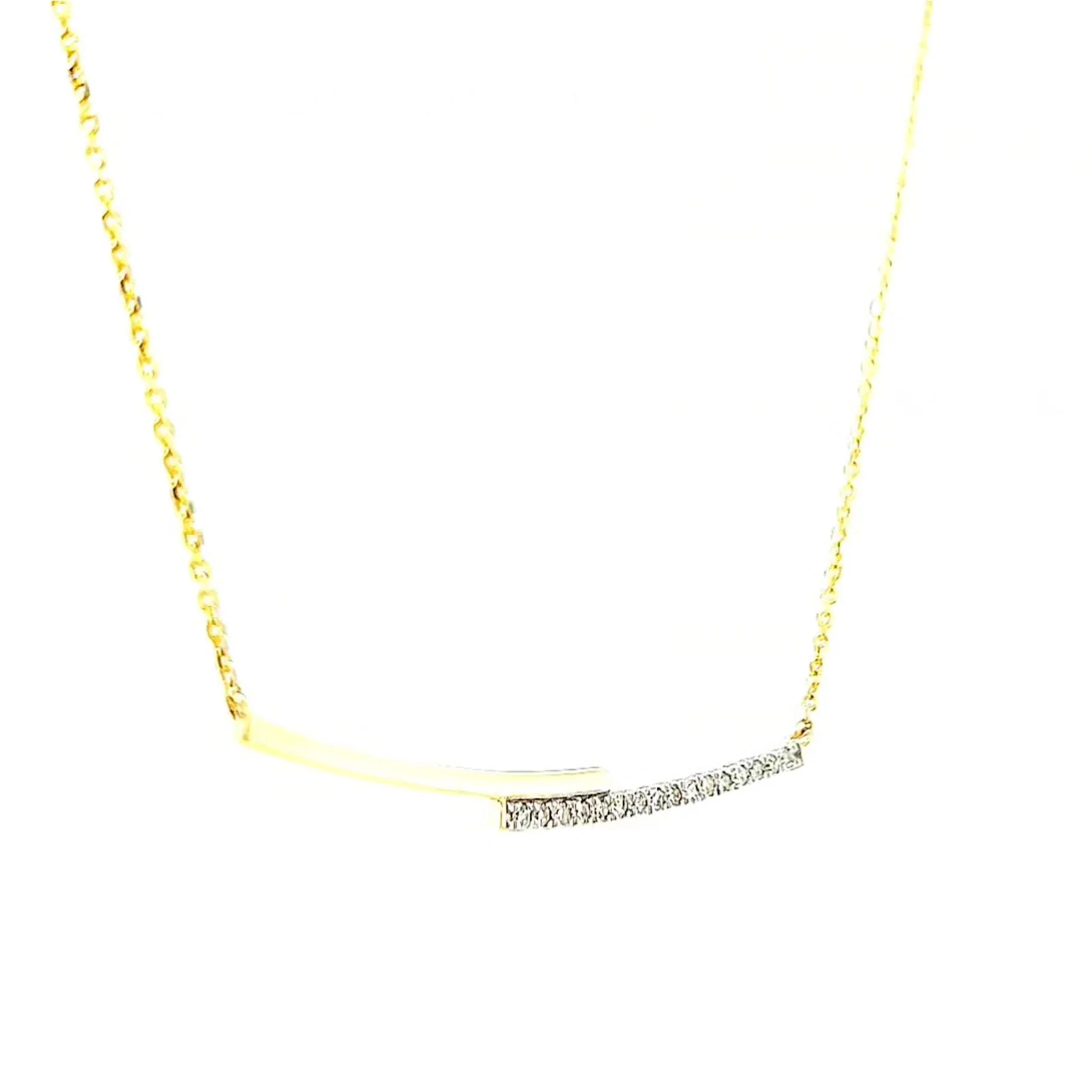 9ct Yellow Gold Round Brilliant Cut with 0.08 CARAT tw of Diamond Necklace - Image 67
