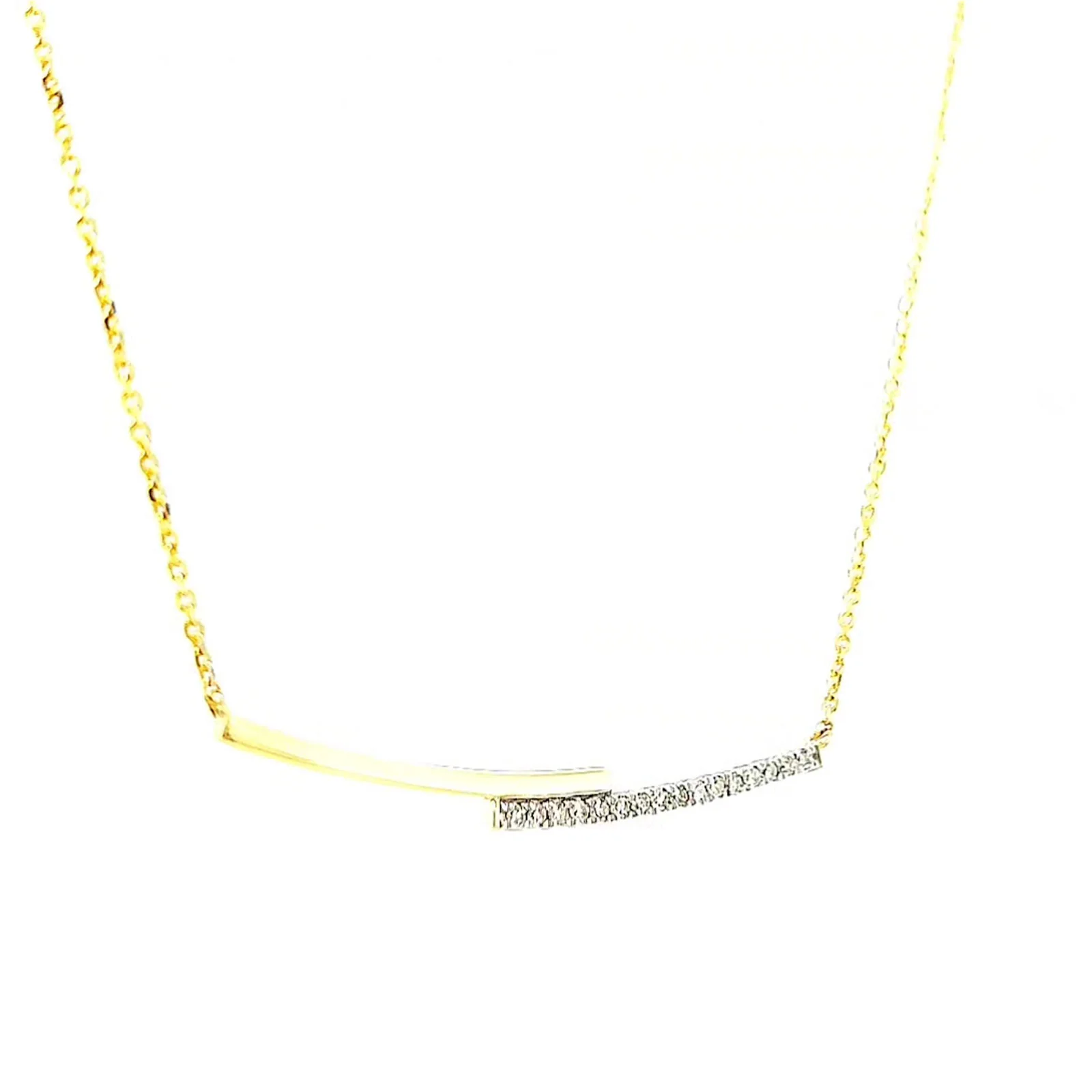 9ct Yellow Gold Round Brilliant Cut with 0.08 CARAT tw of Diamond Necklace - Image 68