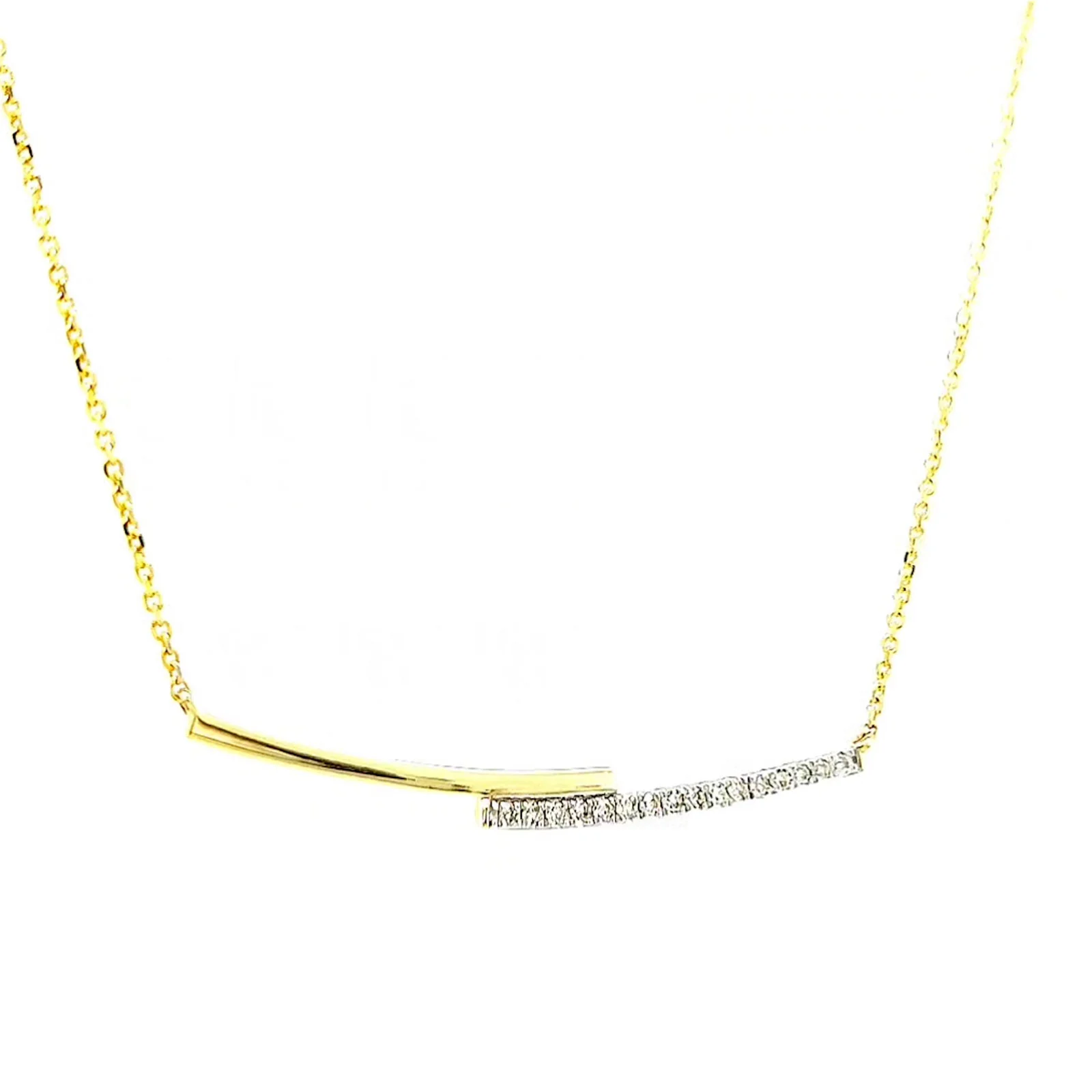 9ct Yellow Gold Round Brilliant Cut with 0.08 CARAT tw of Diamond Necklace - Image 70