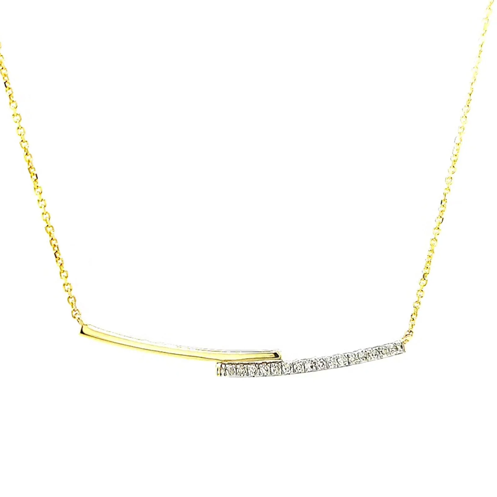 9ct Yellow Gold Round Brilliant Cut with 0.08 CARAT tw of Diamond Necklace - Image 72