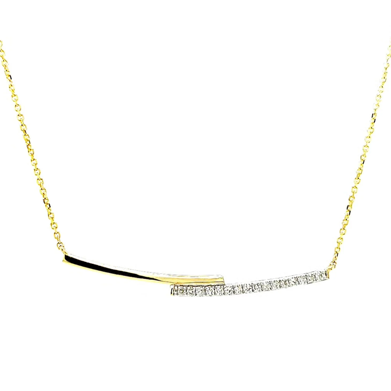 9ct Yellow Gold Round Brilliant Cut with 0.08 CARAT tw of Diamond Necklace - Image 74