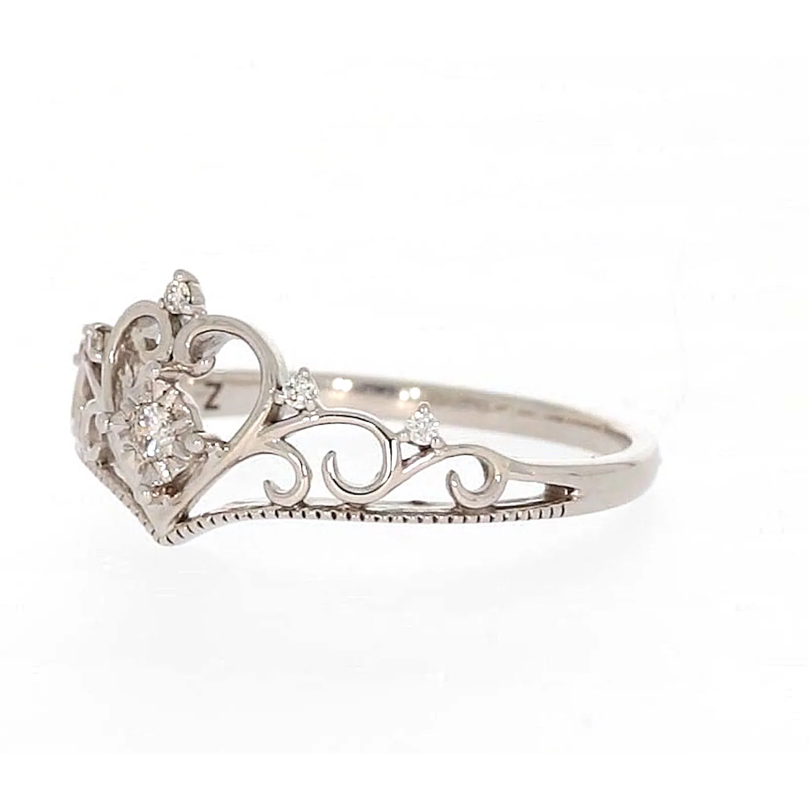 Sterling Silver 0.09 CARAT tw of Diamonds Tiara Ring - Image 10