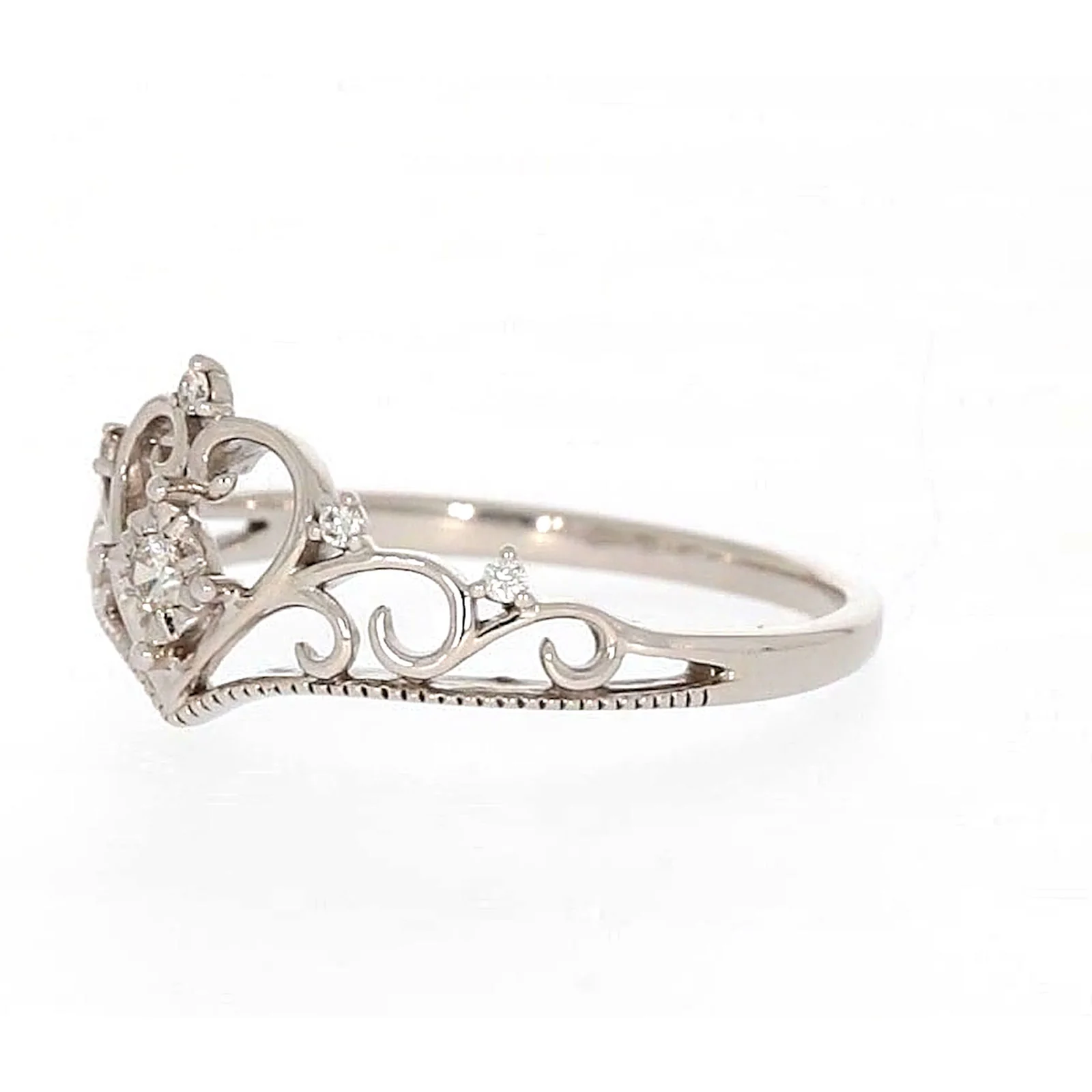 Sterling Silver 0.09 CARAT tw of Diamonds Tiara Ring - Image 12