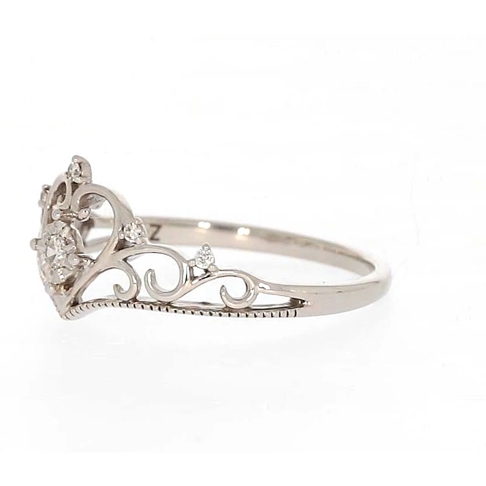 Sterling Silver 0.09 CARAT tw of Diamonds Tiara Ring - Image 13
