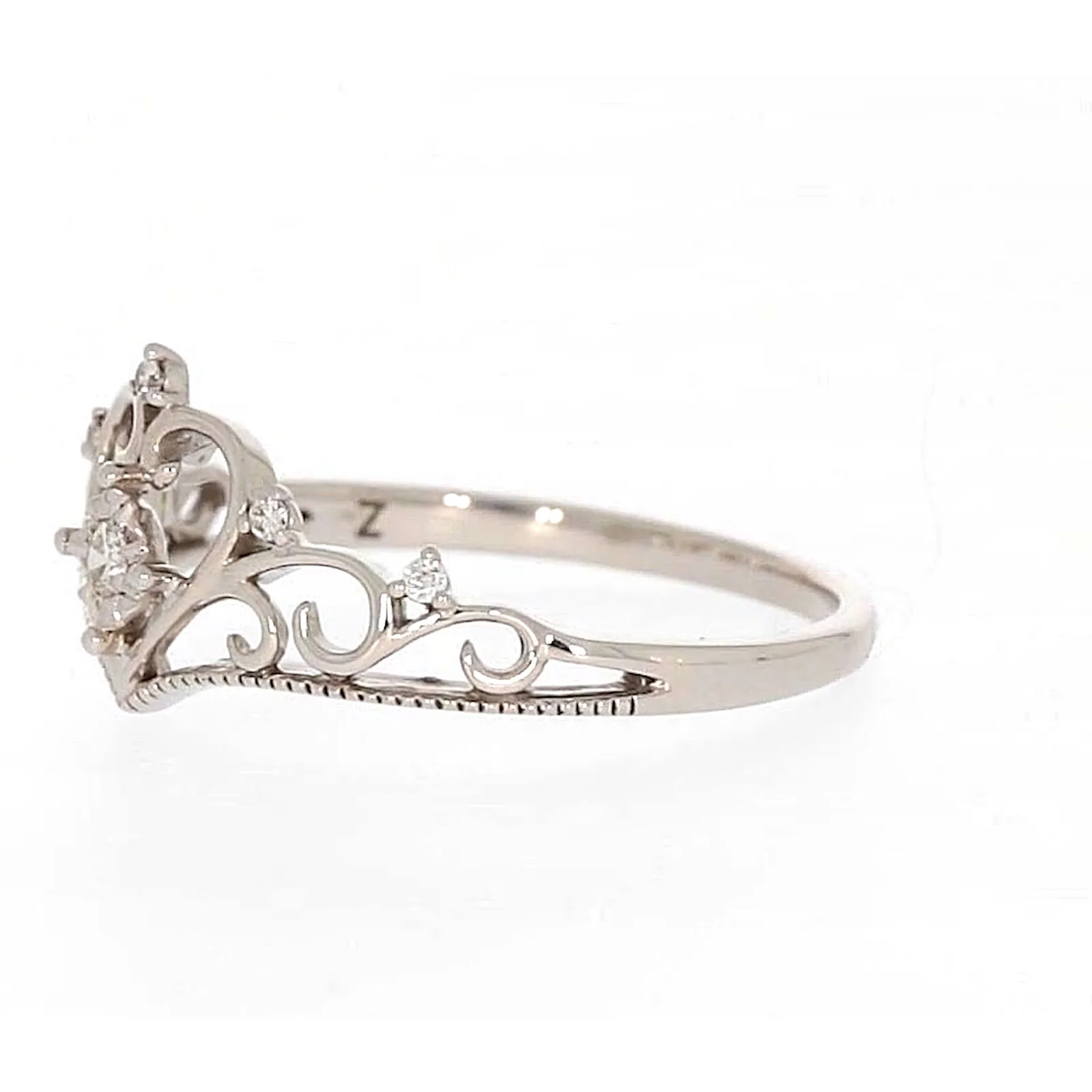 Sterling Silver 0.09 CARAT tw of Diamonds Tiara Ring - Image 14