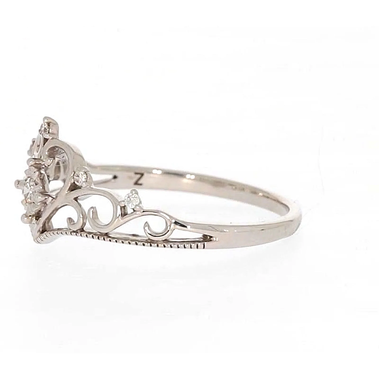 Sterling Silver 0.09 CARAT tw of Diamonds Tiara Ring - Image 15