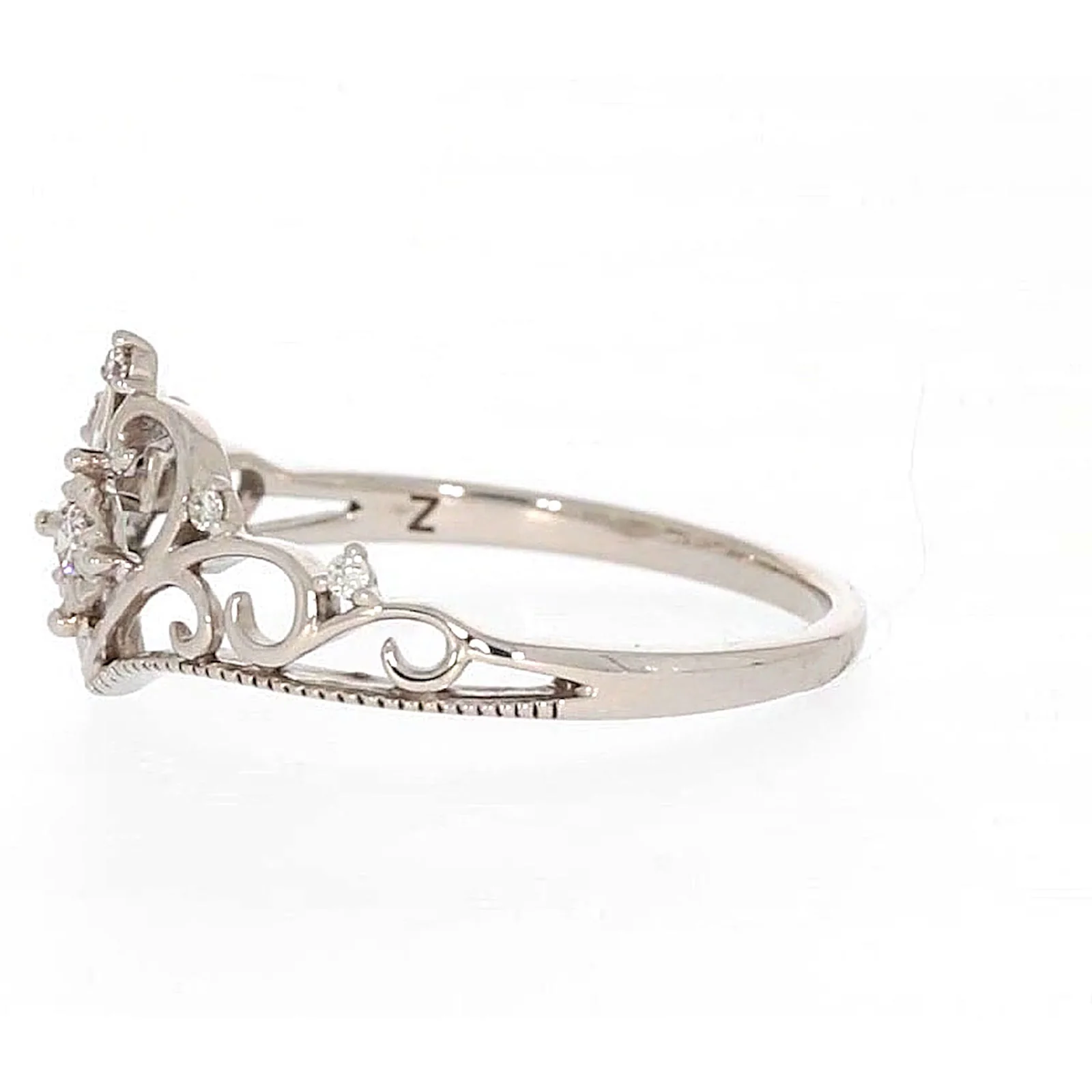 Sterling Silver 0.09 CARAT tw of Diamonds Tiara Ring - Image 16