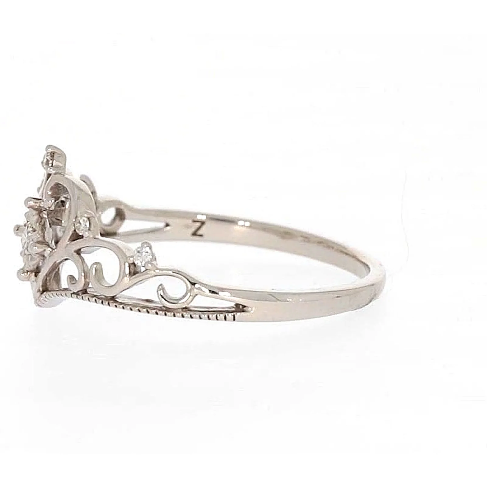 Sterling Silver 0.09 CARAT tw of Diamonds Tiara Ring - Image 17