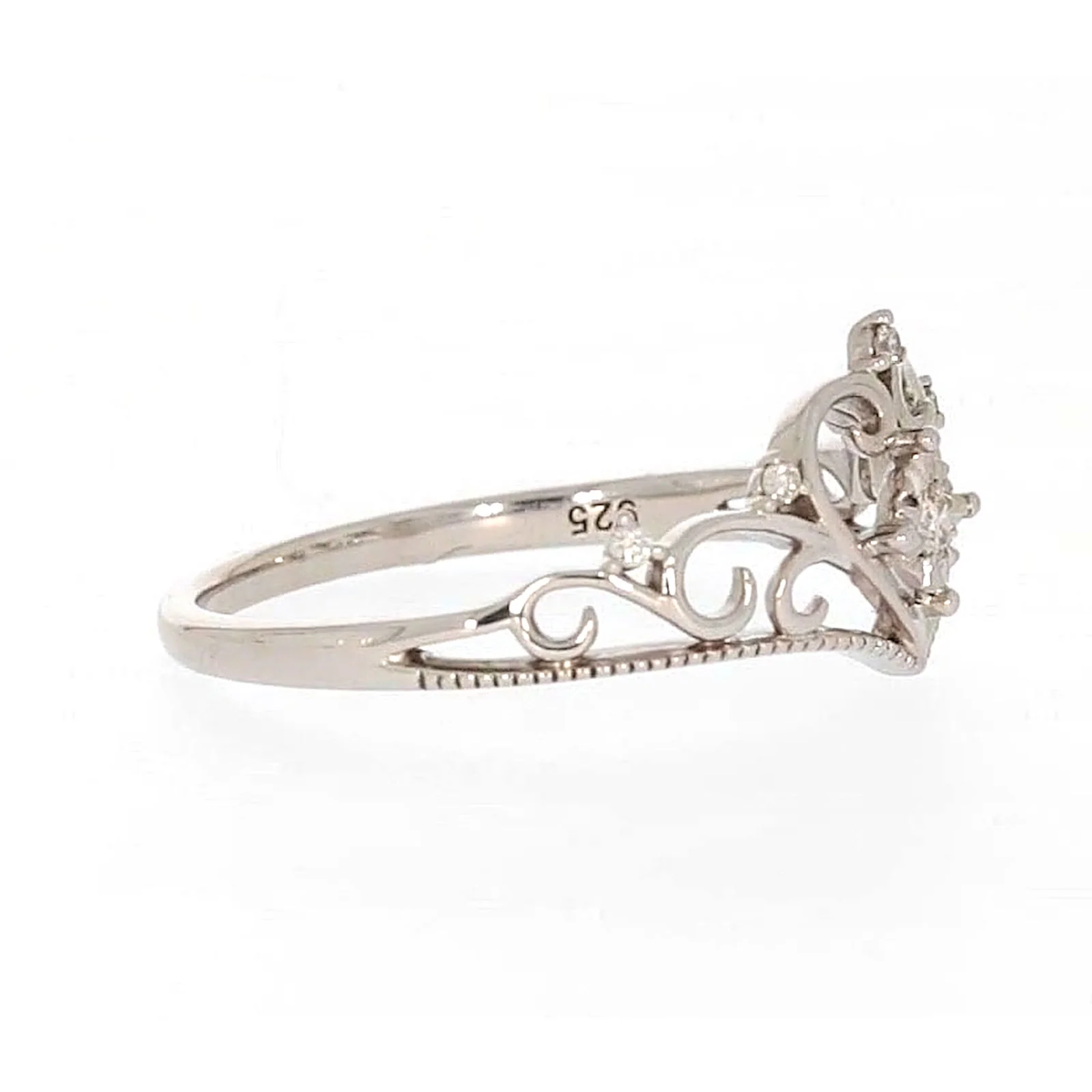 Sterling Silver 0.09 CARAT tw of Diamonds Tiara Ring - Image 62