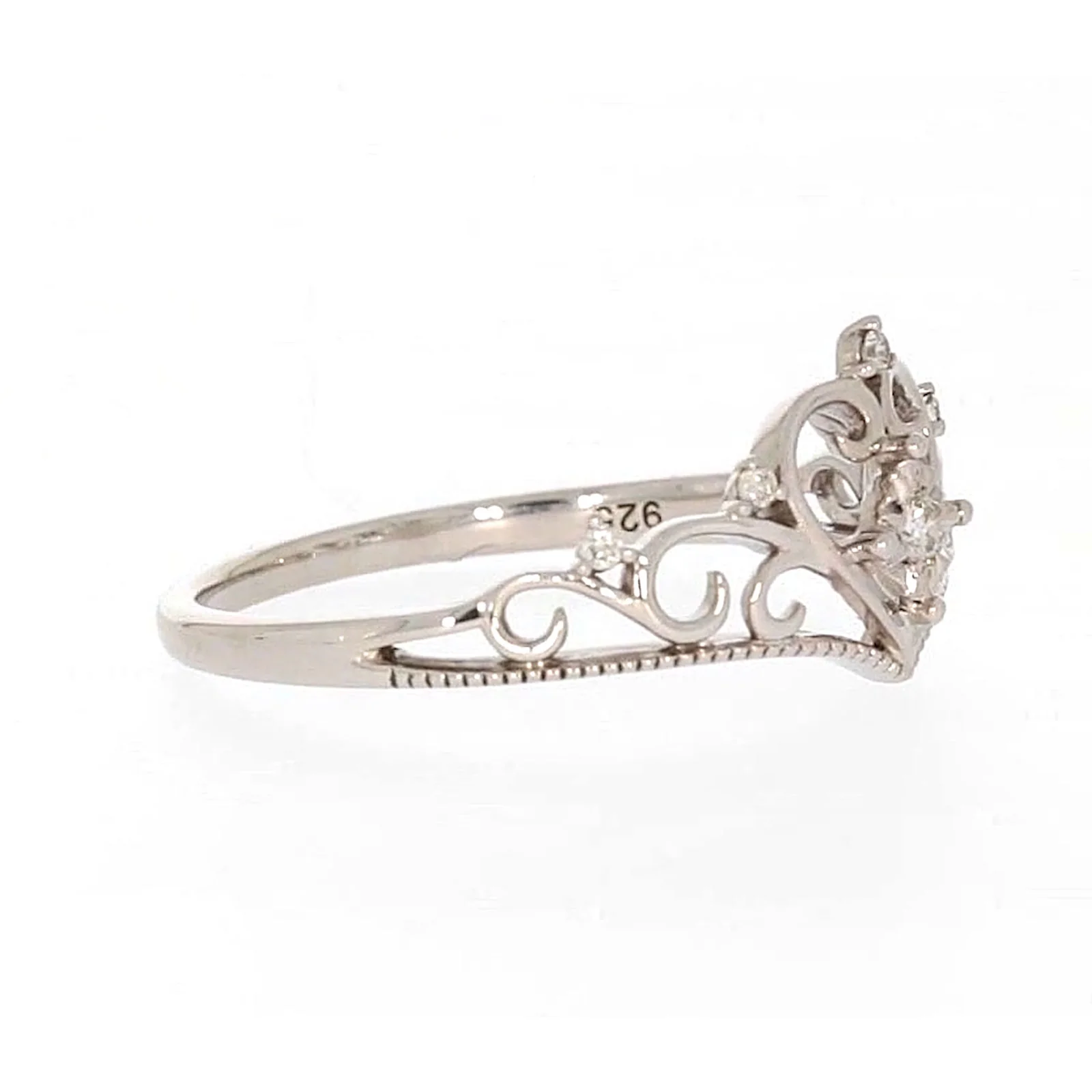 Sterling Silver 0.09 CARAT tw of Diamonds Tiara Ring - Image 63