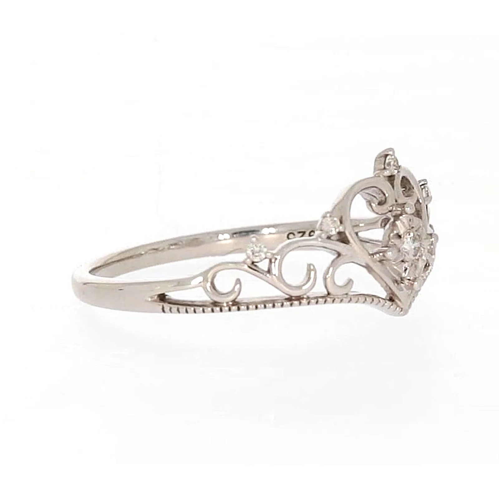 Sterling Silver 0.09 CARAT tw of Diamonds Tiara Ring - Image 64