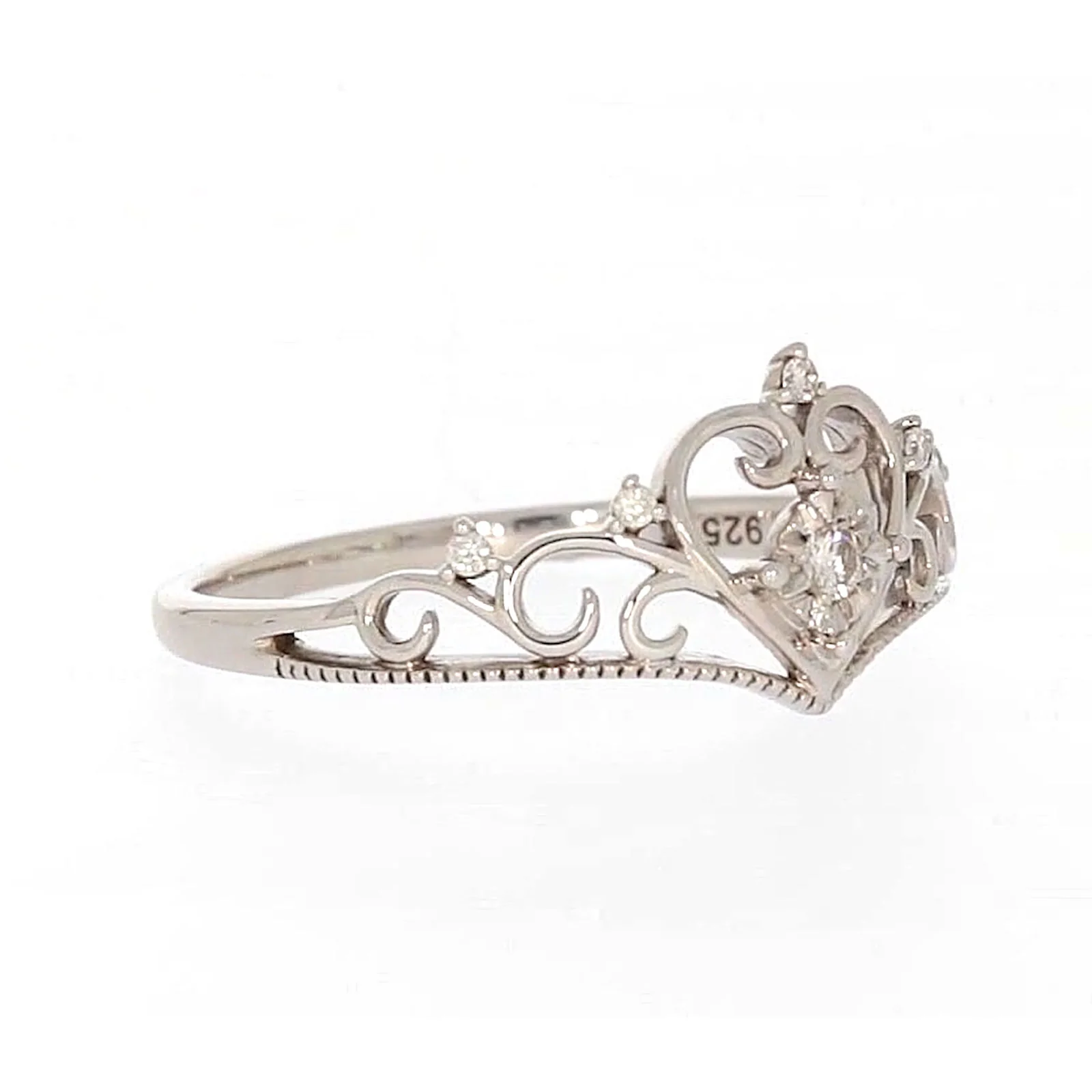 Sterling Silver 0.09 CARAT tw of Diamonds Tiara Ring - Image 67