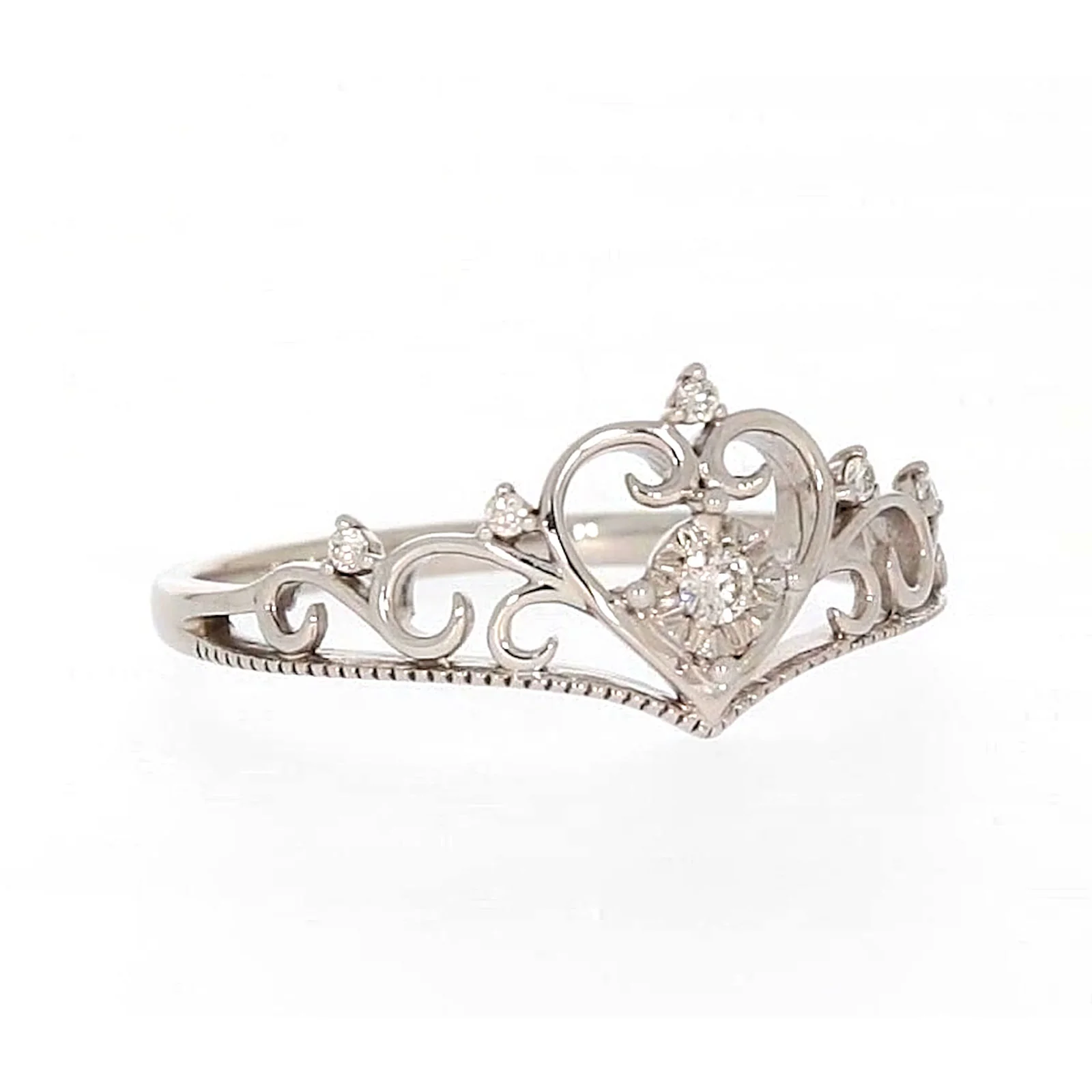 Sterling Silver 0.09 CARAT tw of Diamonds Tiara Ring - Image 71