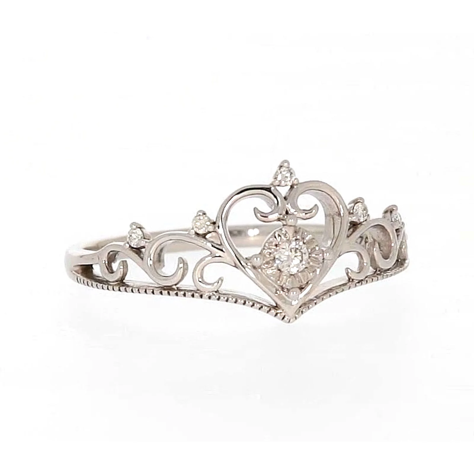 Sterling Silver 0.09 CARAT tw of Diamonds Tiara Ring - Image 72