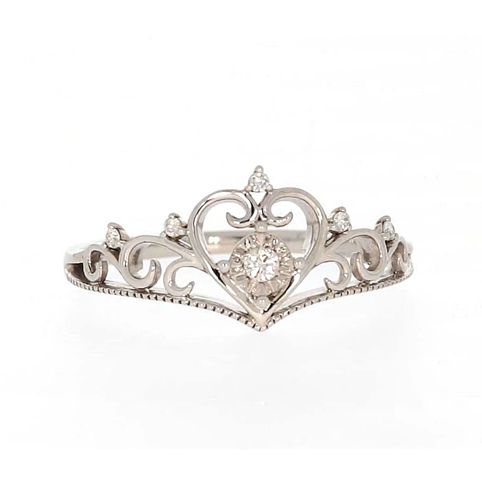 Sterling Silver 0.09 CARAT tw of Diamonds Tiara Ring - Image 74