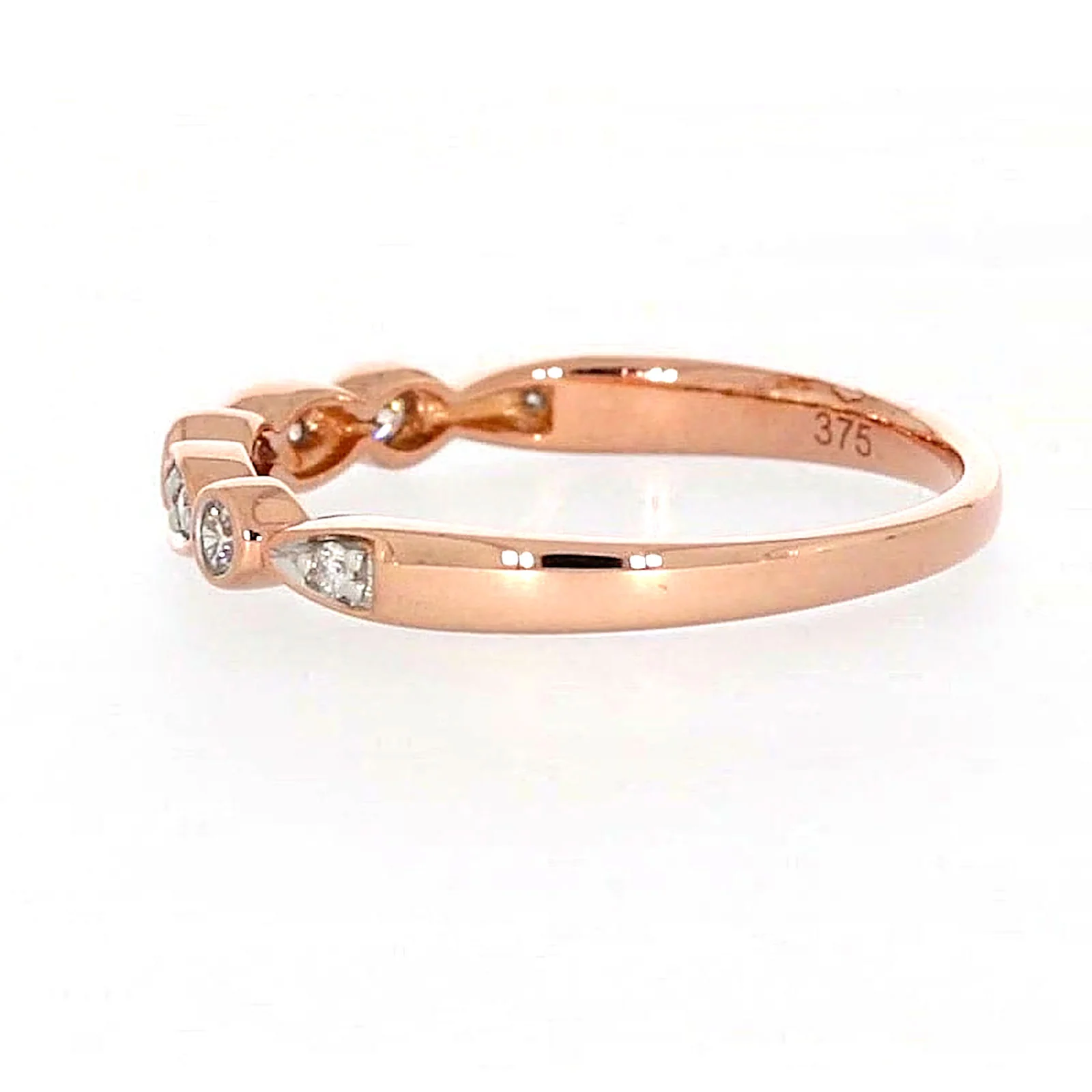 9ct Rose Gold Round Brilliant Cut with 0.15 Carat tw of Diamonds Ring - Image 22