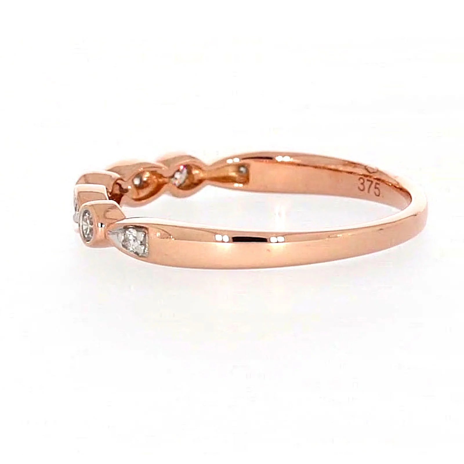 9ct Rose Gold Round Brilliant Cut with 0.15 Carat tw of Diamonds Ring - Image 23