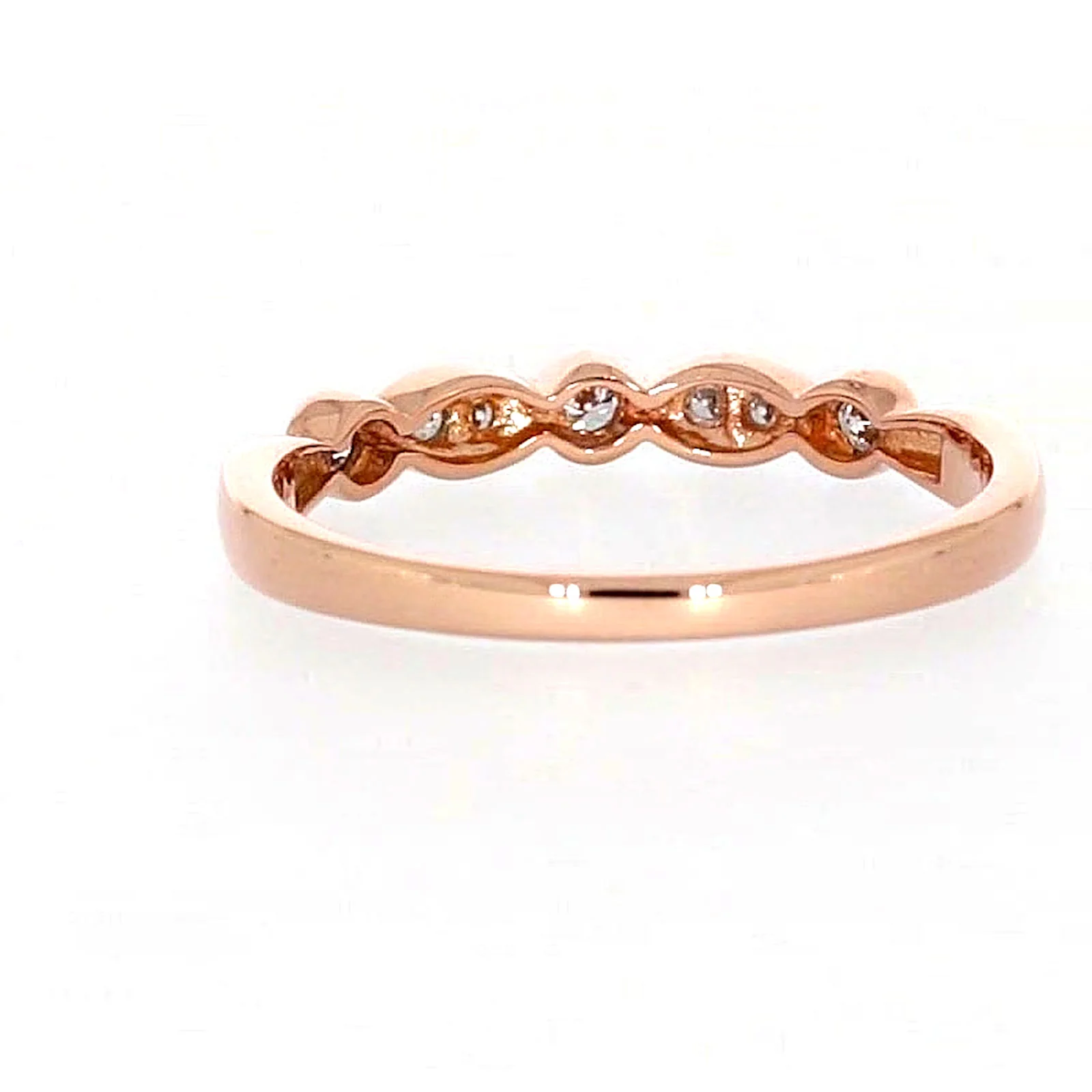 9ct Rose Gold Round Brilliant Cut with 0.15 Carat tw of Diamonds Ring - Image 36