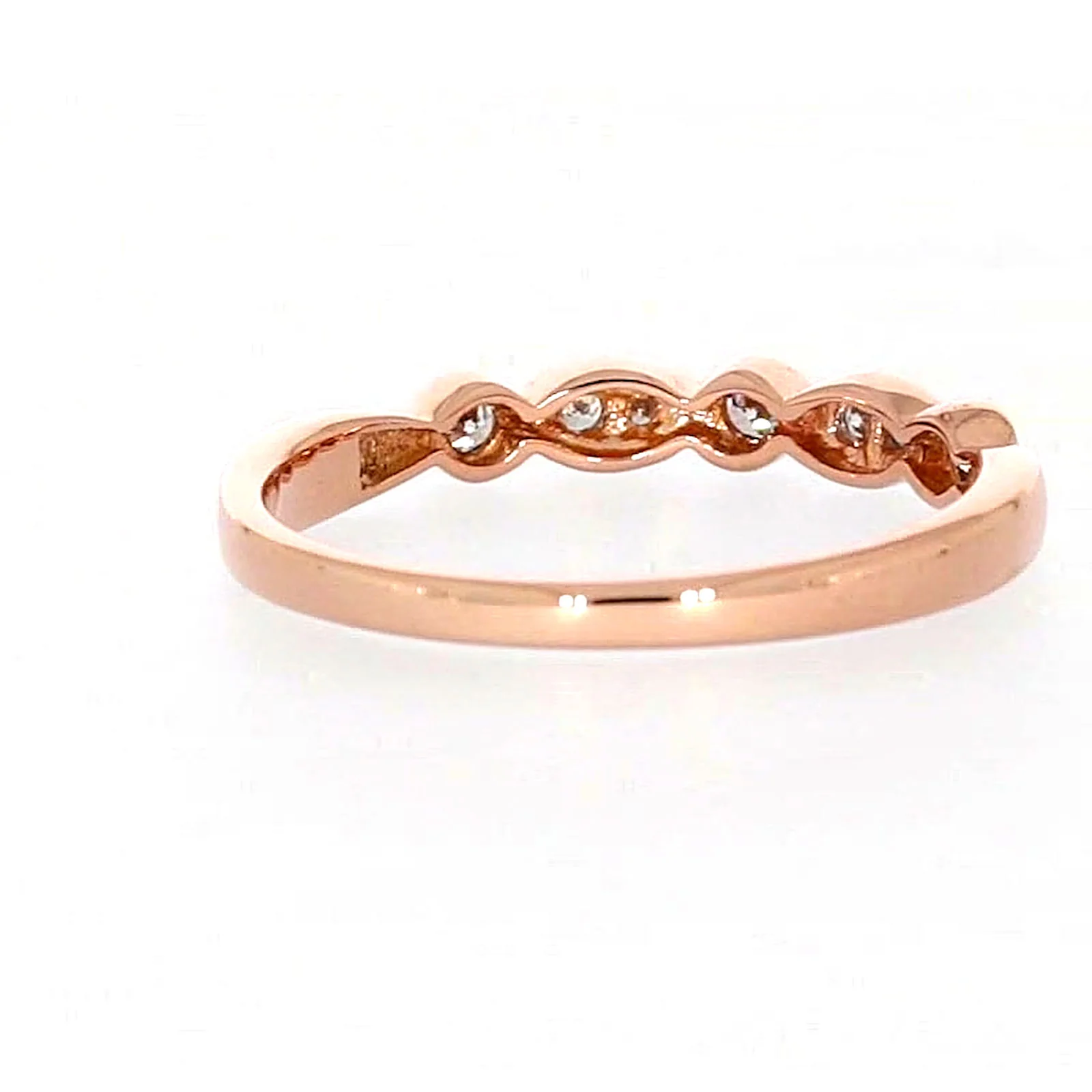9ct Rose Gold Round Brilliant Cut with 0.15 Carat tw of Diamonds Ring - Image 41