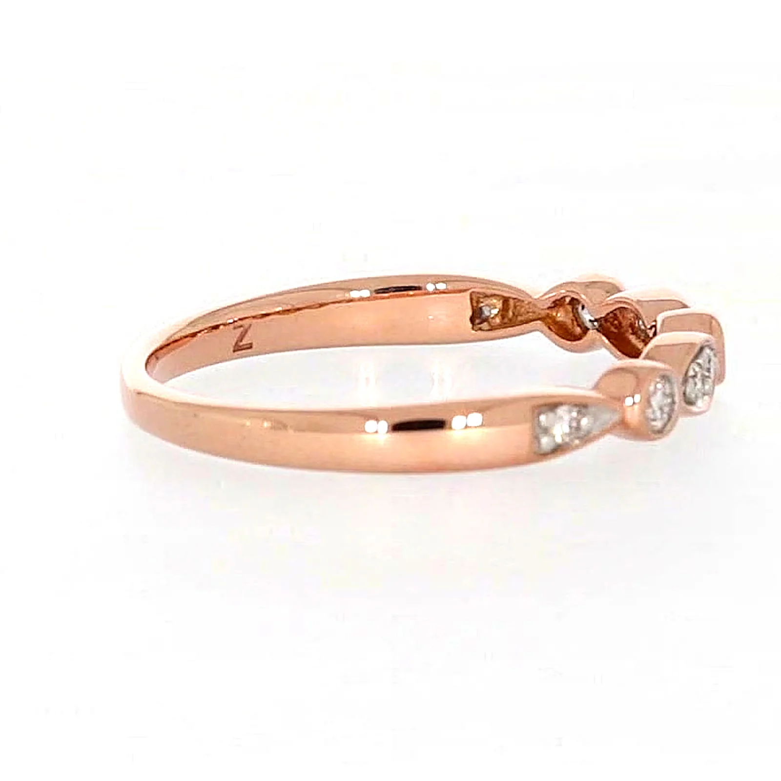 9ct Rose Gold Round Brilliant Cut with 0.15 Carat tw of Diamonds Ring - Image 54