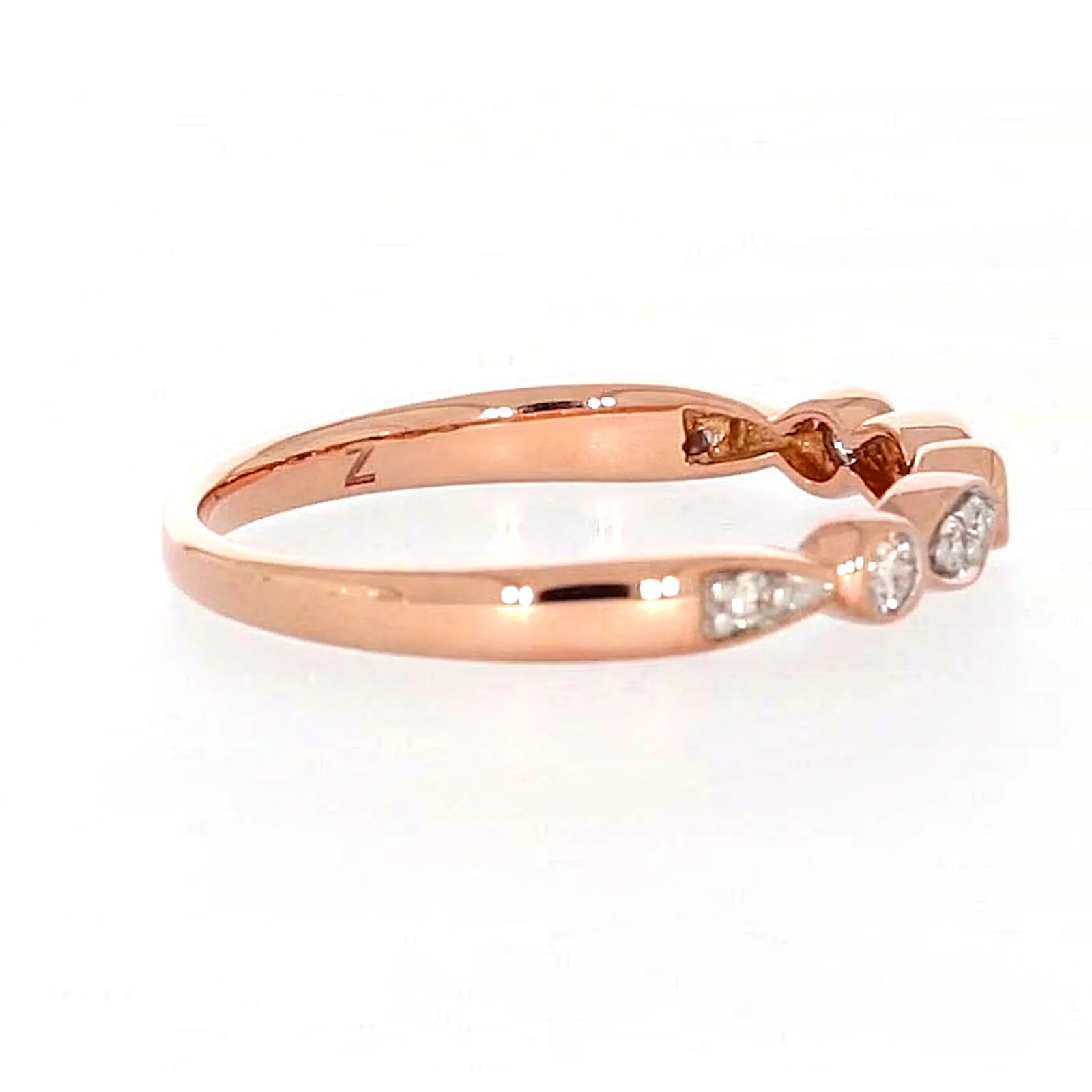 9ct Rose Gold Round Brilliant Cut with 0.15 Carat tw of Diamonds Ring - Image 55