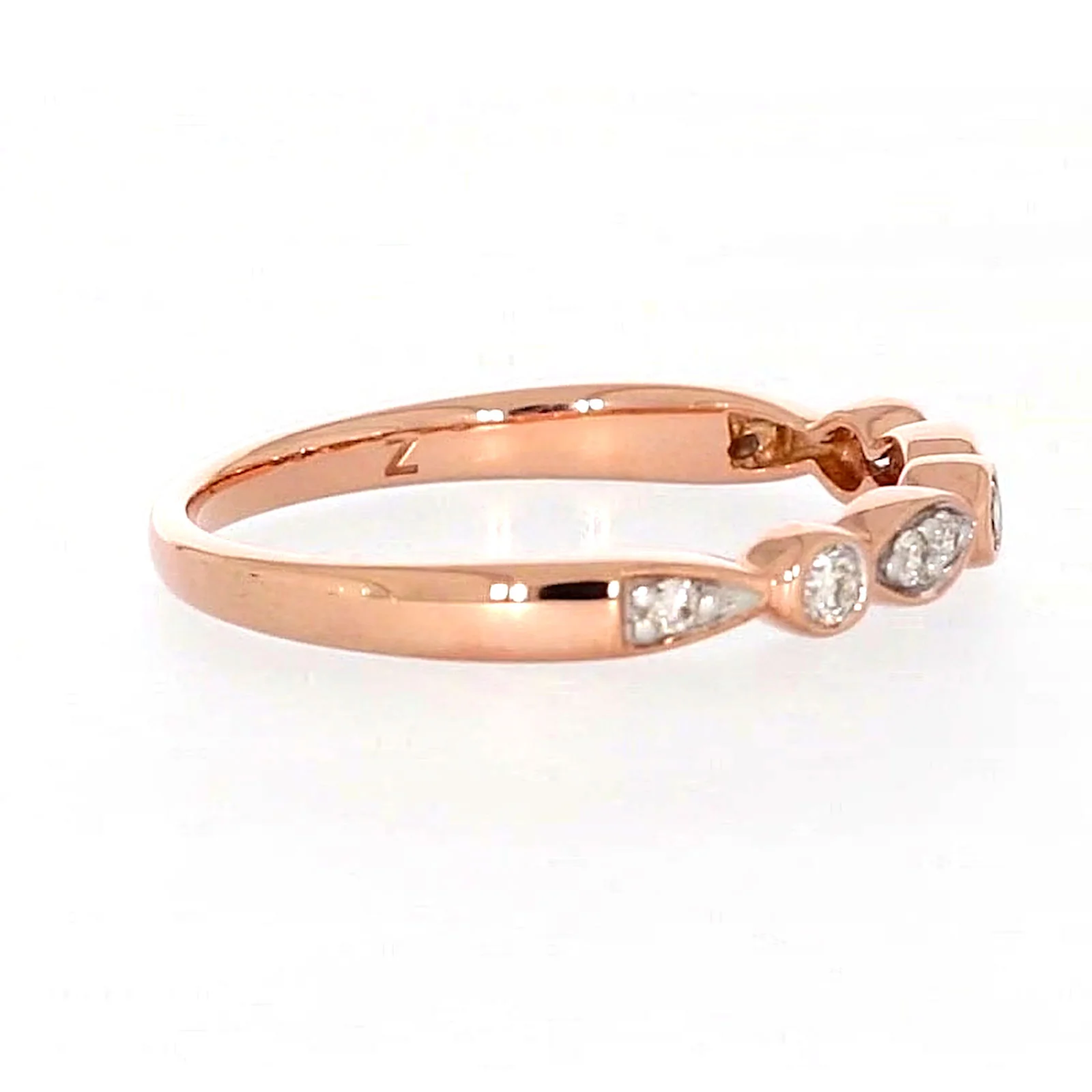 9ct Rose Gold Round Brilliant Cut with 0.15 Carat tw of Diamonds Ring - Image 57