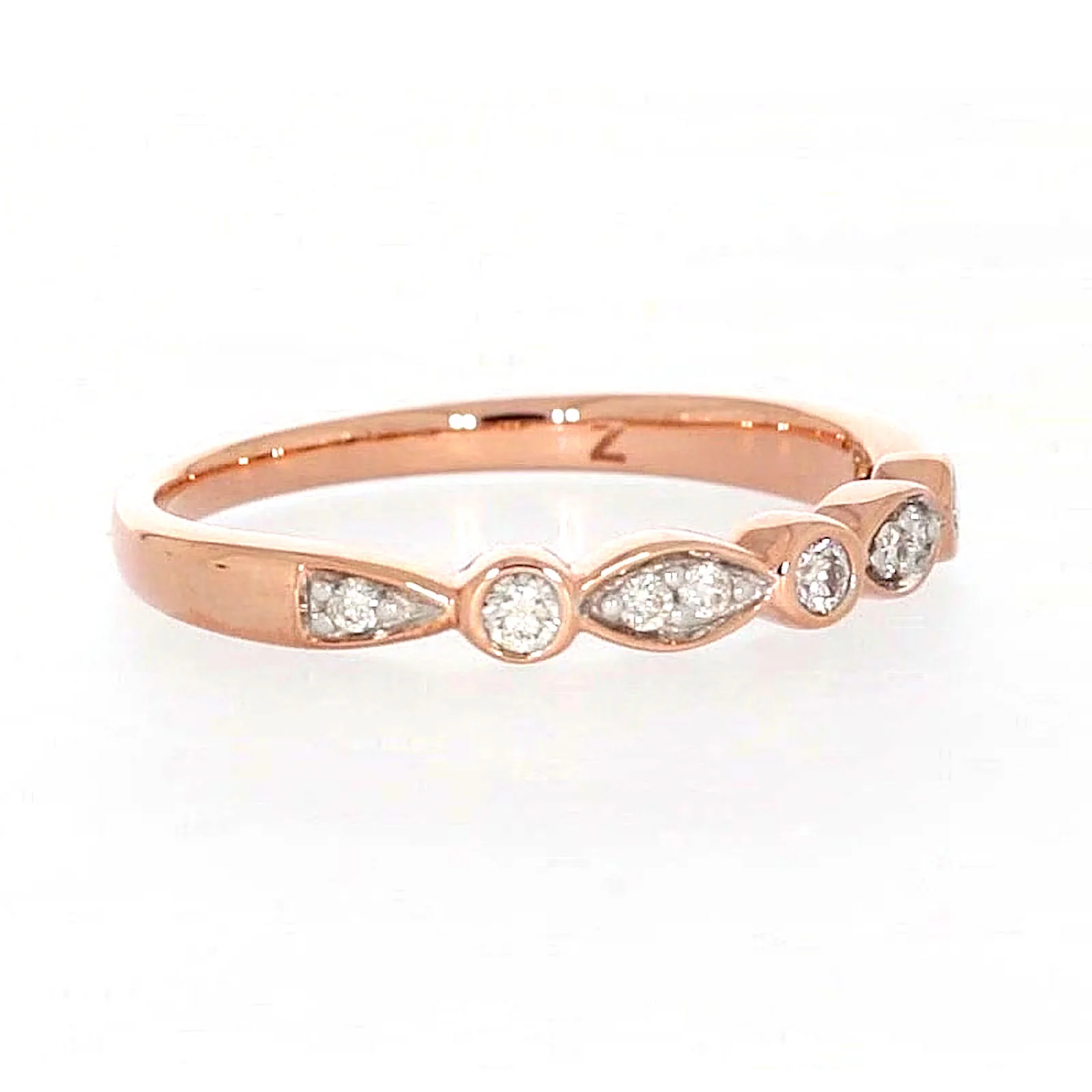 9ct Rose Gold Round Brilliant Cut with 0.15 Carat tw of Diamonds Ring - Image 65