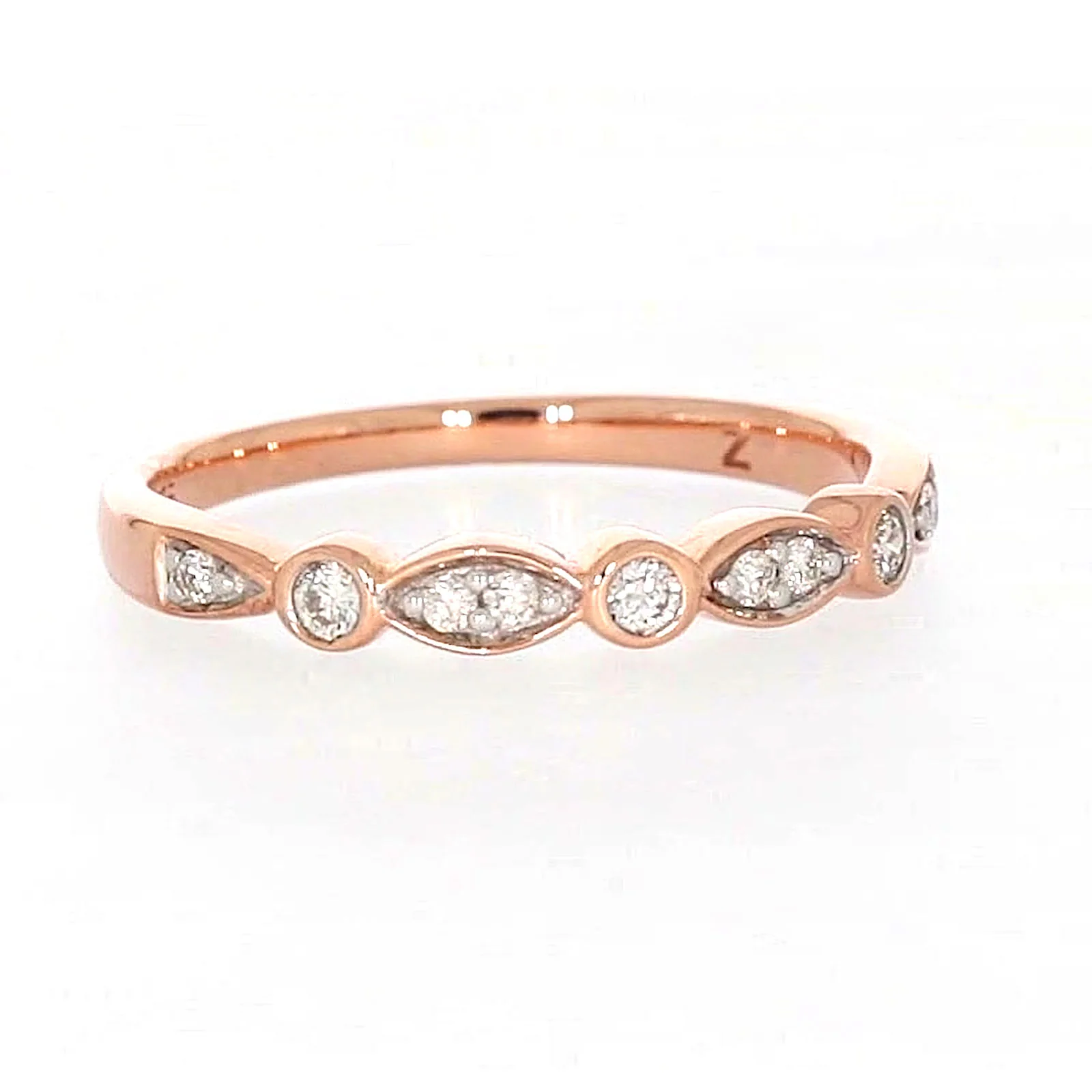 9ct Rose Gold Round Brilliant Cut with 0.15 Carat tw of Diamonds Ring - Image 70