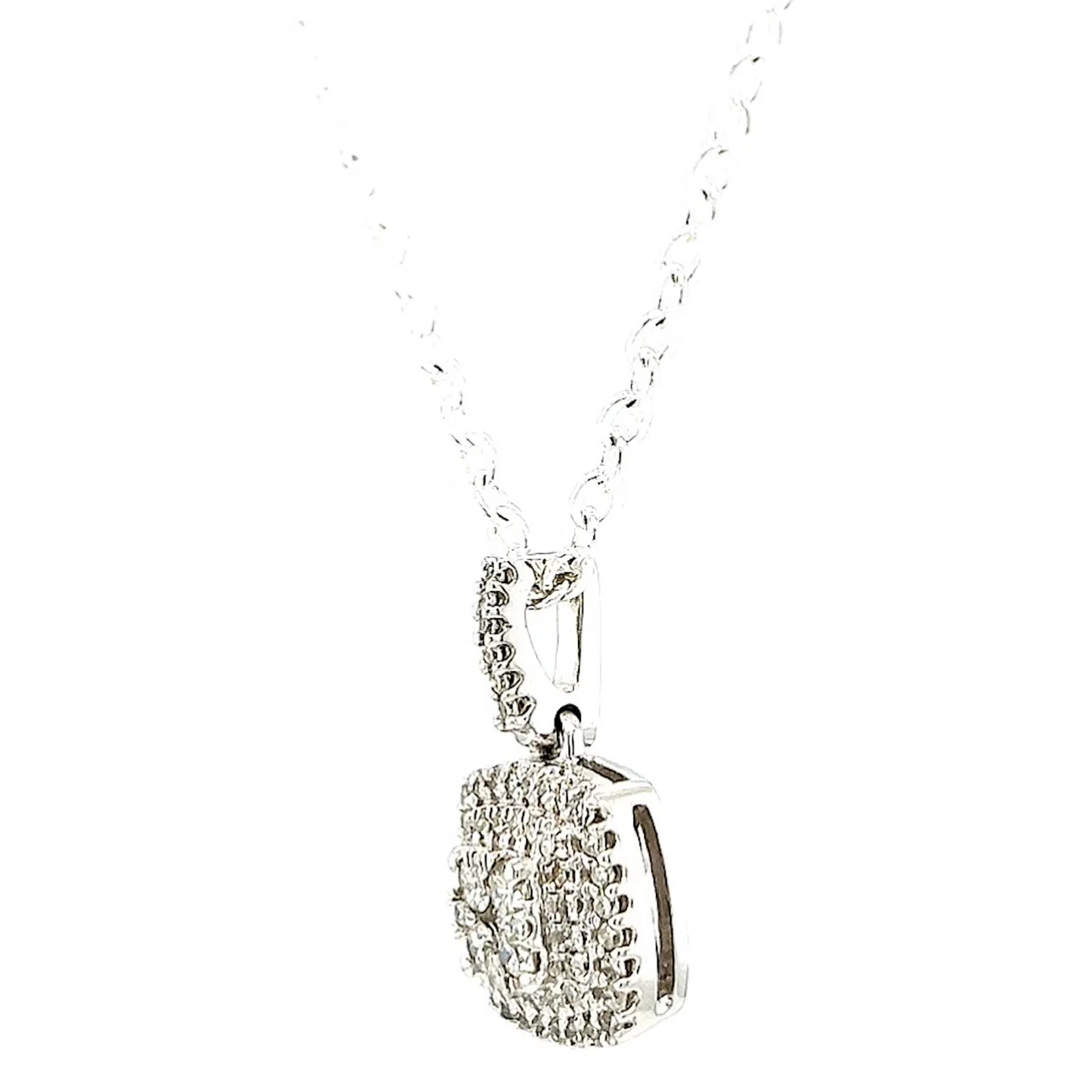 London 9ct White Gold Round Brilliant Cut with 1/4 CARAT tw of Diamond Pendant - Image 13