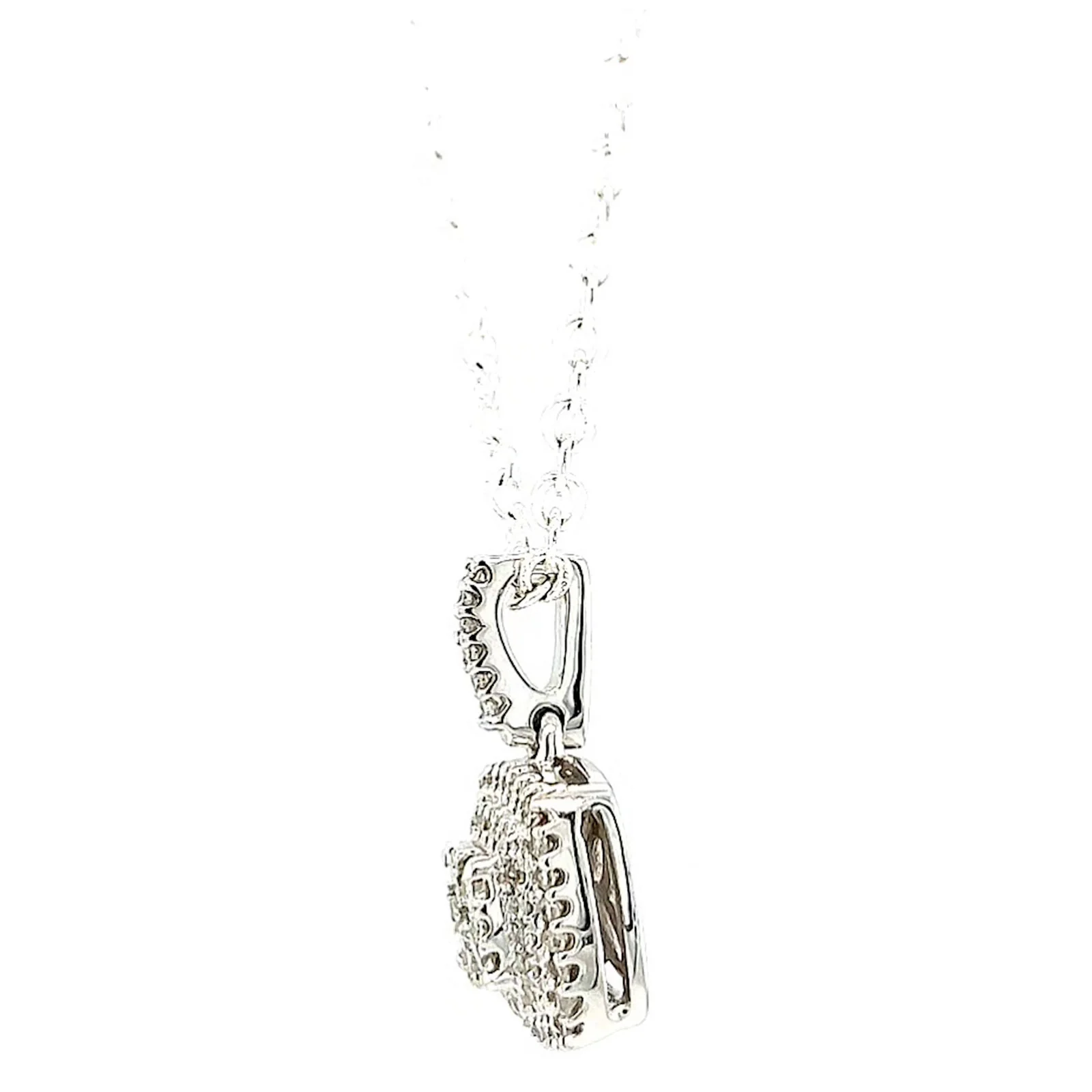 London 9ct White Gold Round Brilliant Cut with 1/4 CARAT tw of Diamond Pendant - Image 17