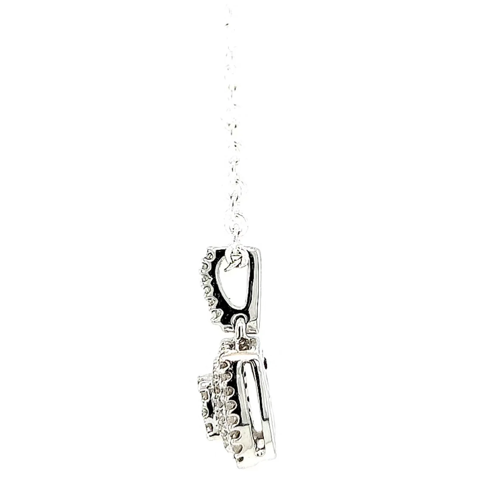 London 9ct White Gold Round Brilliant Cut with 1/4 CARAT tw of Diamond Pendant - Image 20