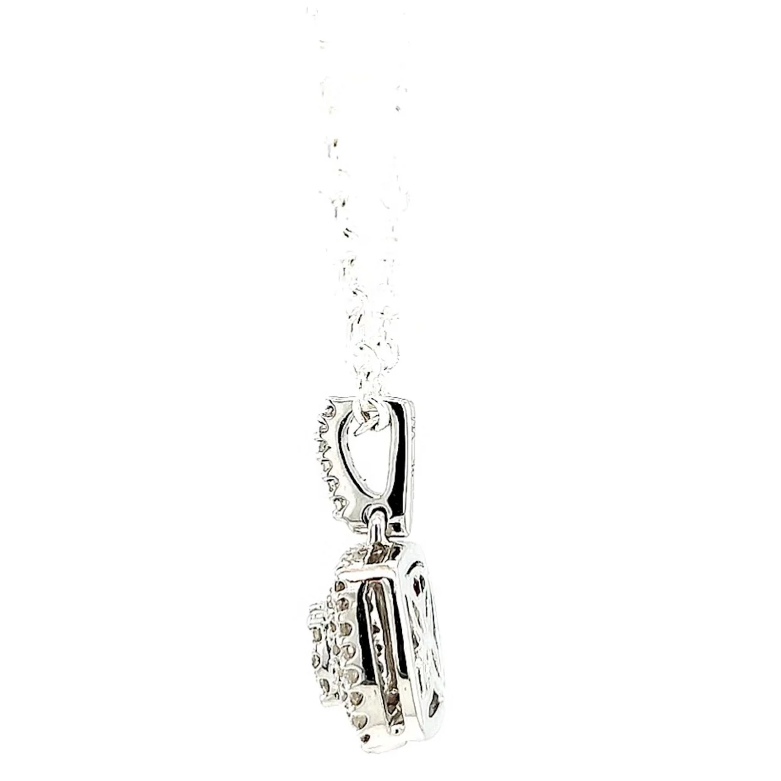 London 9ct White Gold Round Brilliant Cut with 1/4 CARAT tw of Diamond Pendant - Image 22