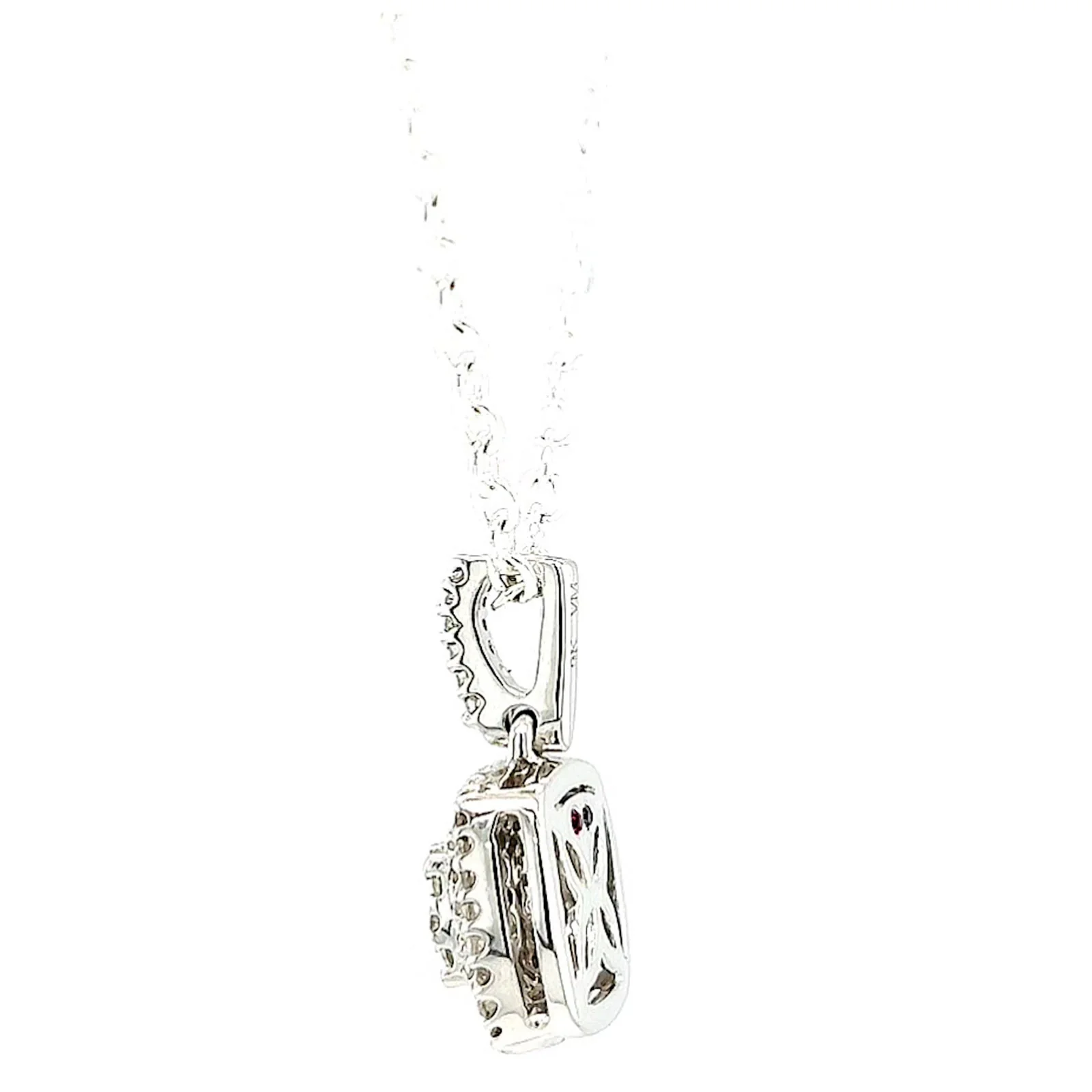 London 9ct White Gold Round Brilliant Cut with 1/4 CARAT tw of Diamond Pendant - Image 23