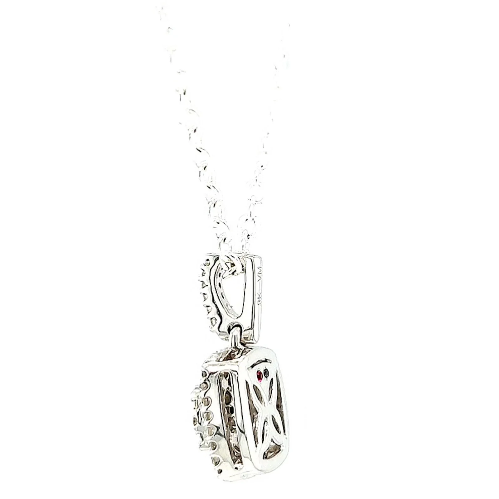 London 9ct White Gold Round Brilliant Cut with 1/4 CARAT tw of Diamond Pendant - Image 24
